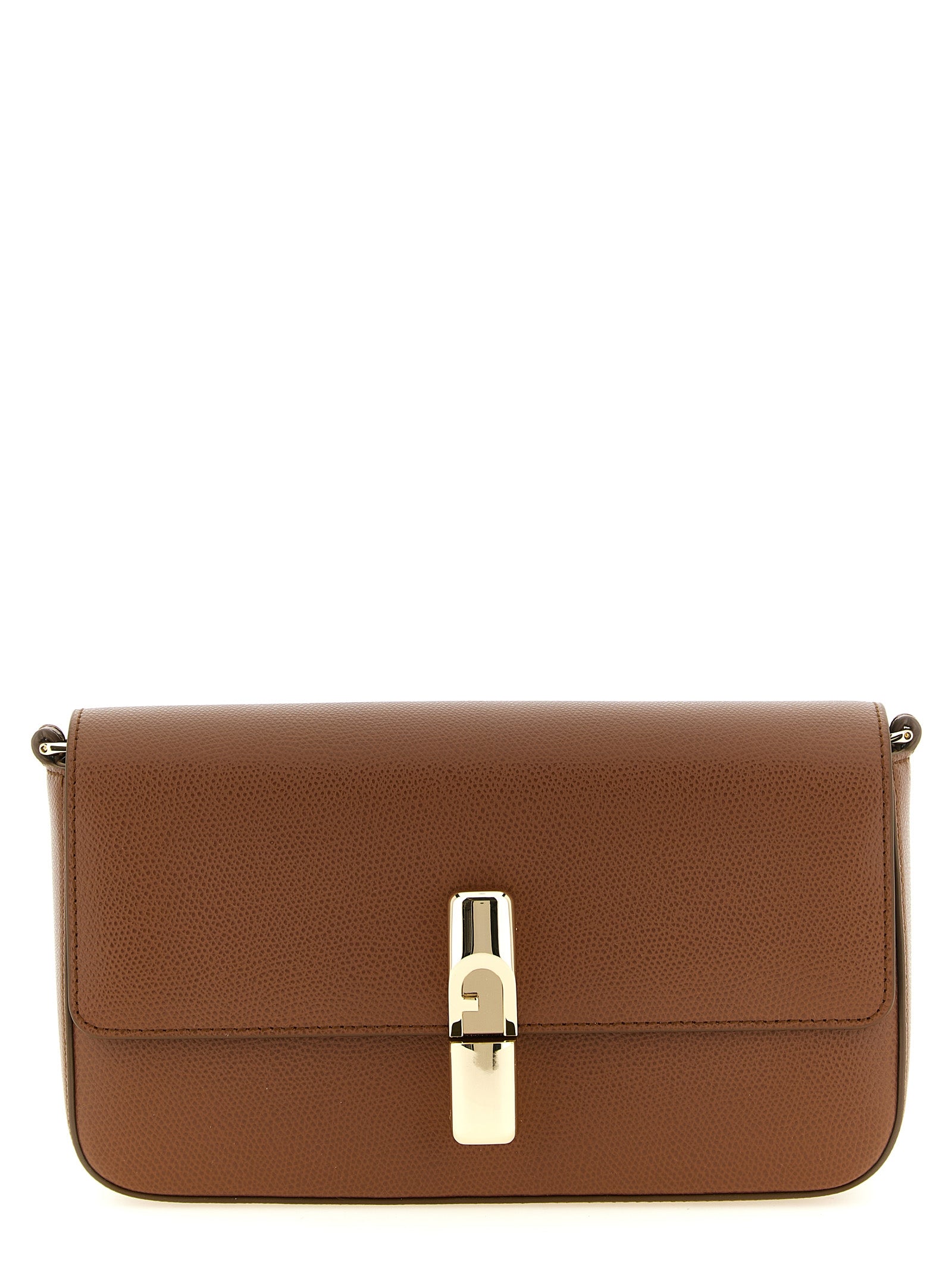 Brown Calfskin Crossbody Bag