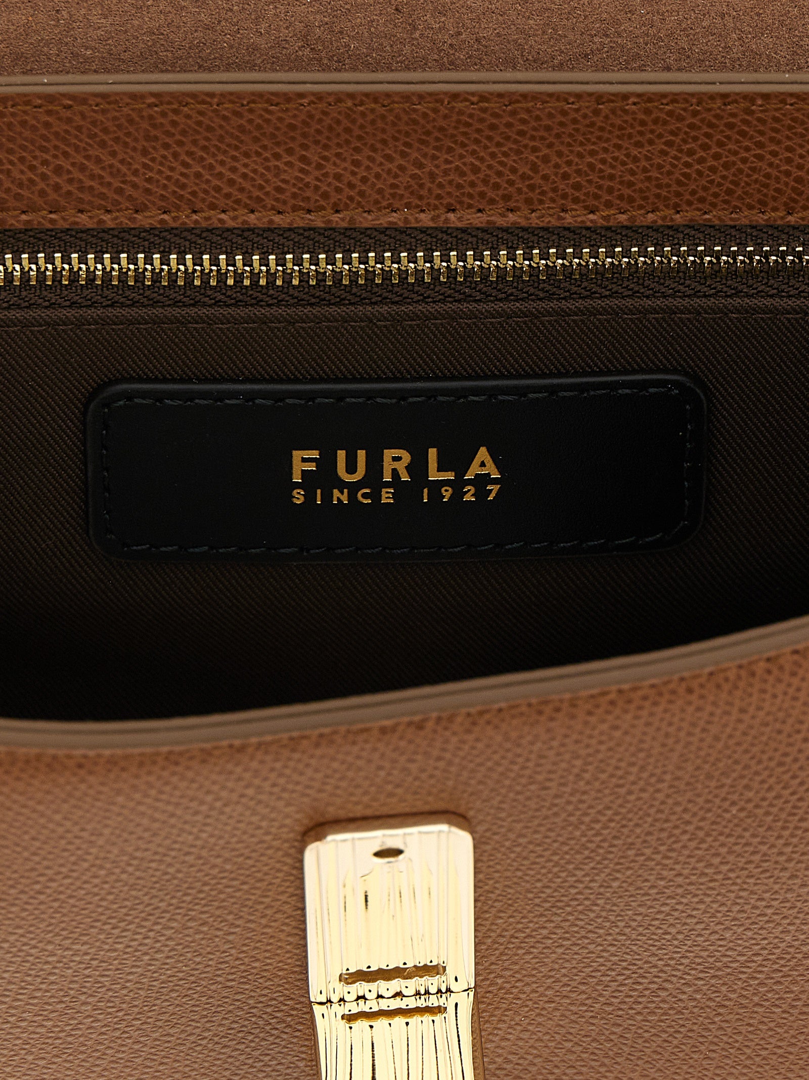 Brown Calfskin Crossbody Bag