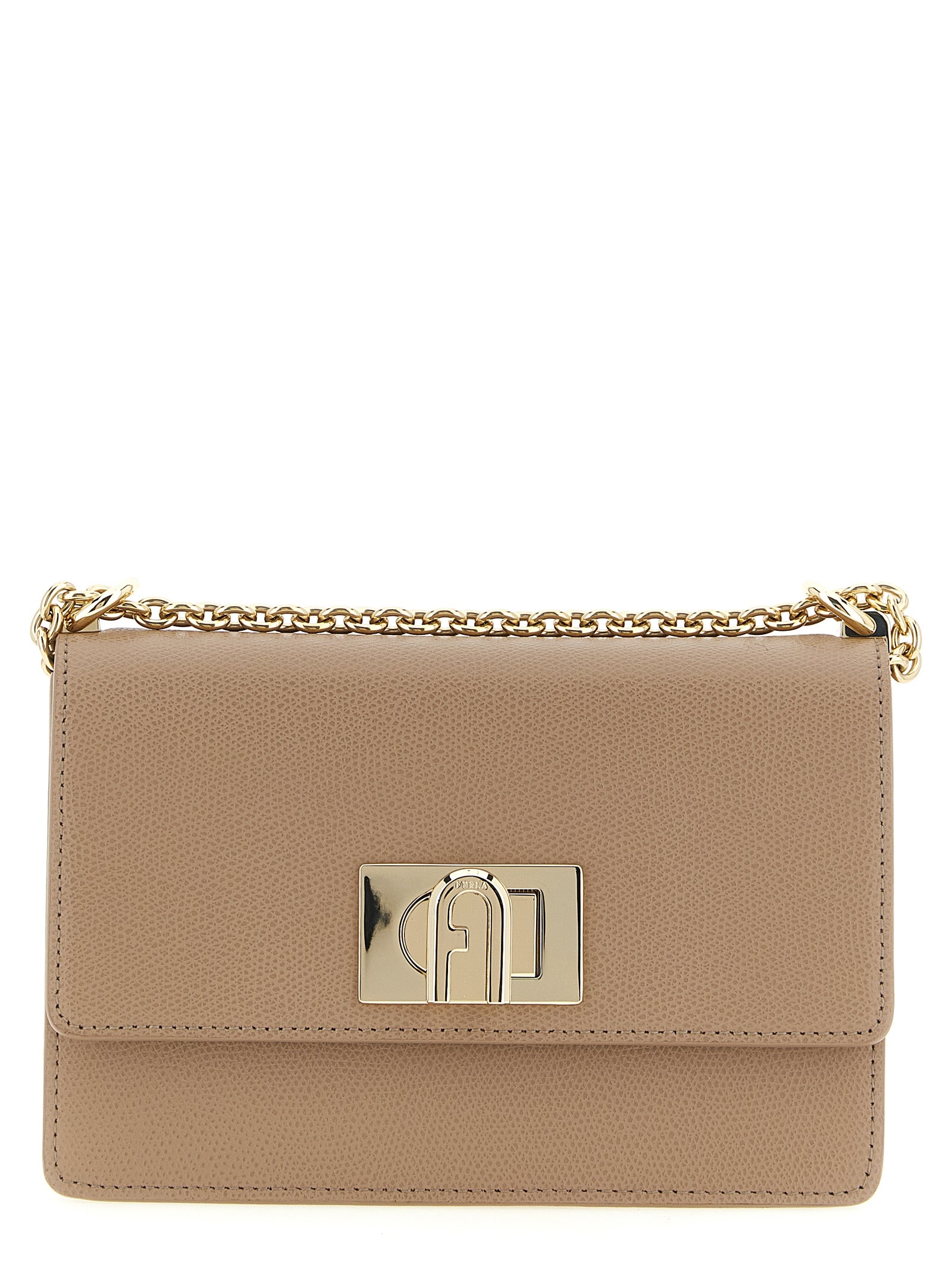Beige Calfskin Crossbody Bag