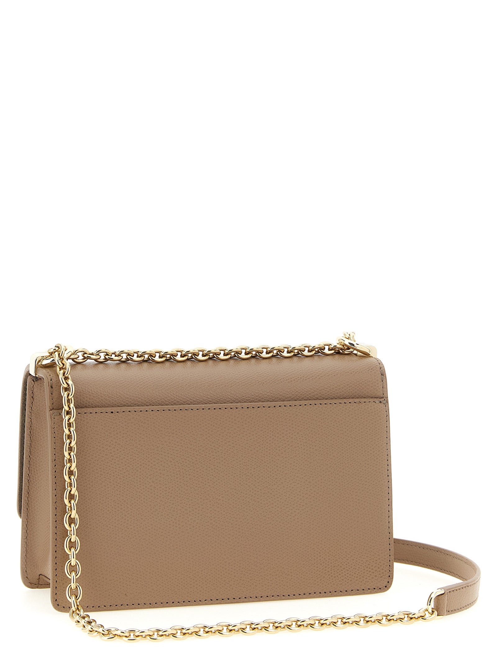 Beige Calfskin Crossbody Bag