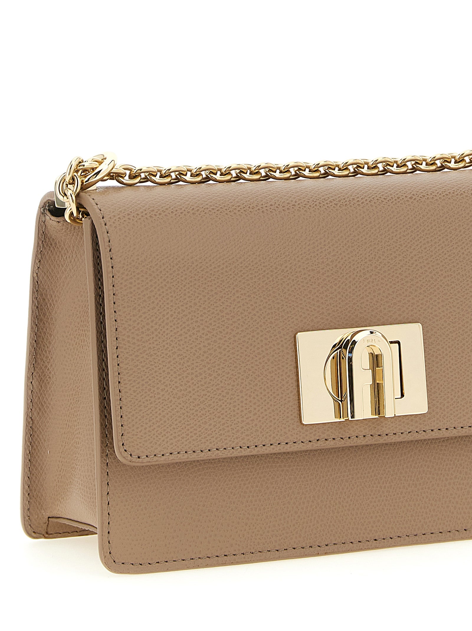 Beige Calfskin Crossbody Bag