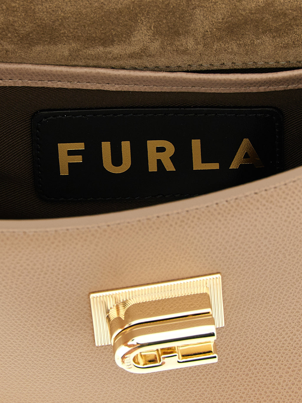 Beige Calfskin Crossbody Bag
