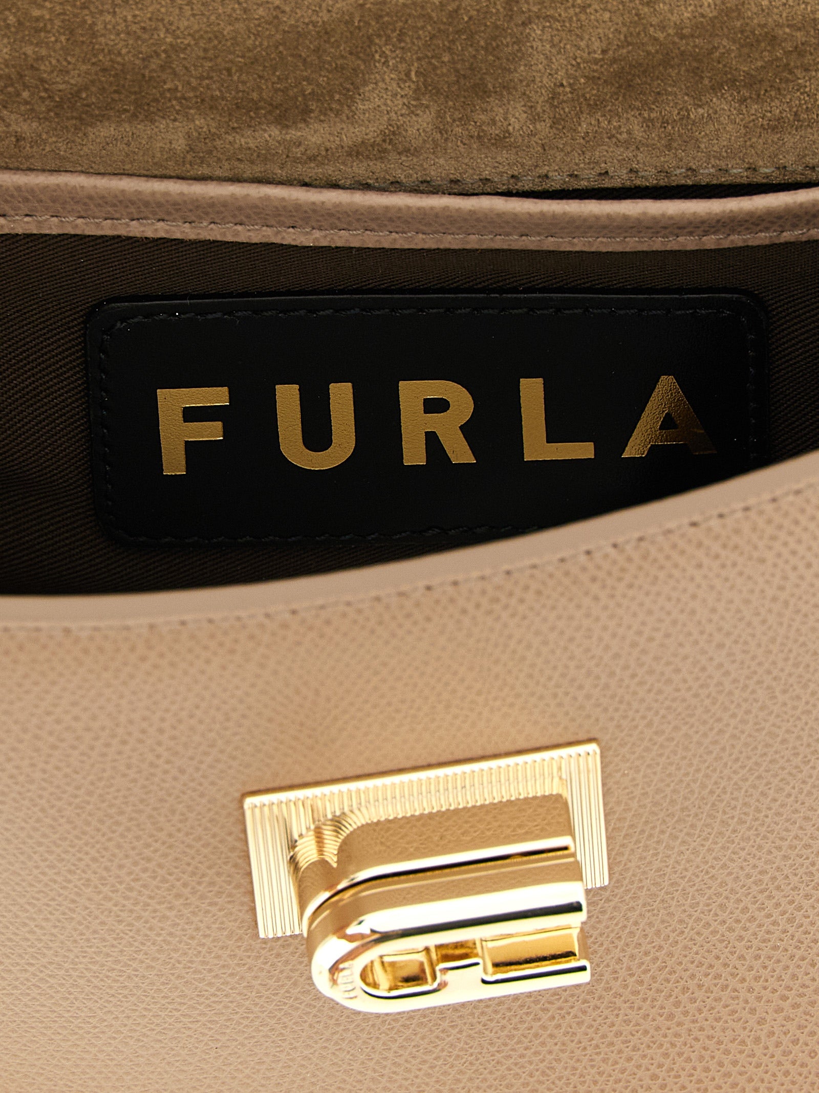 Beige Calfskin Crossbody Bag