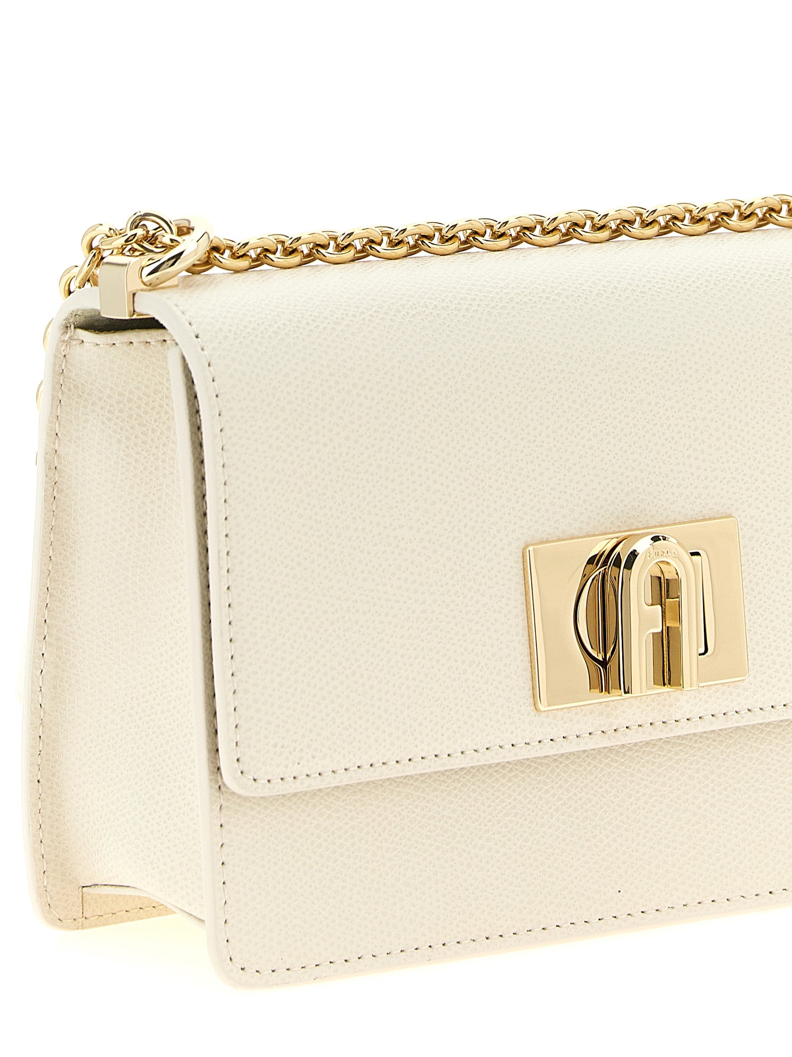 White Calfskin Crossbody Bag