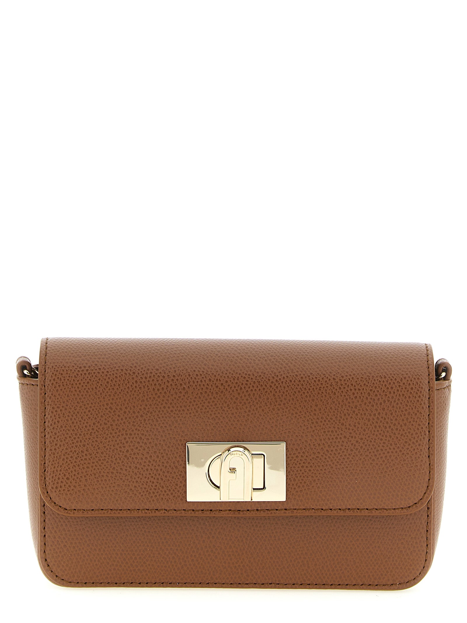 Brown Calfskin Crossbody Bag