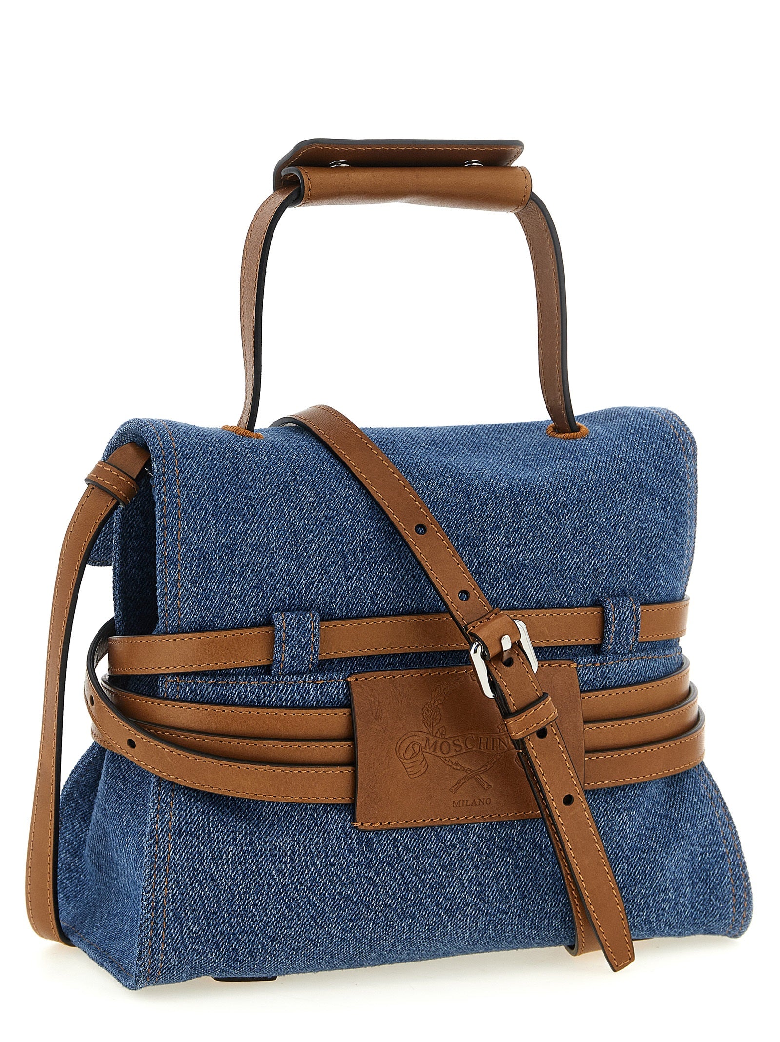 Blue Cotton Handbag