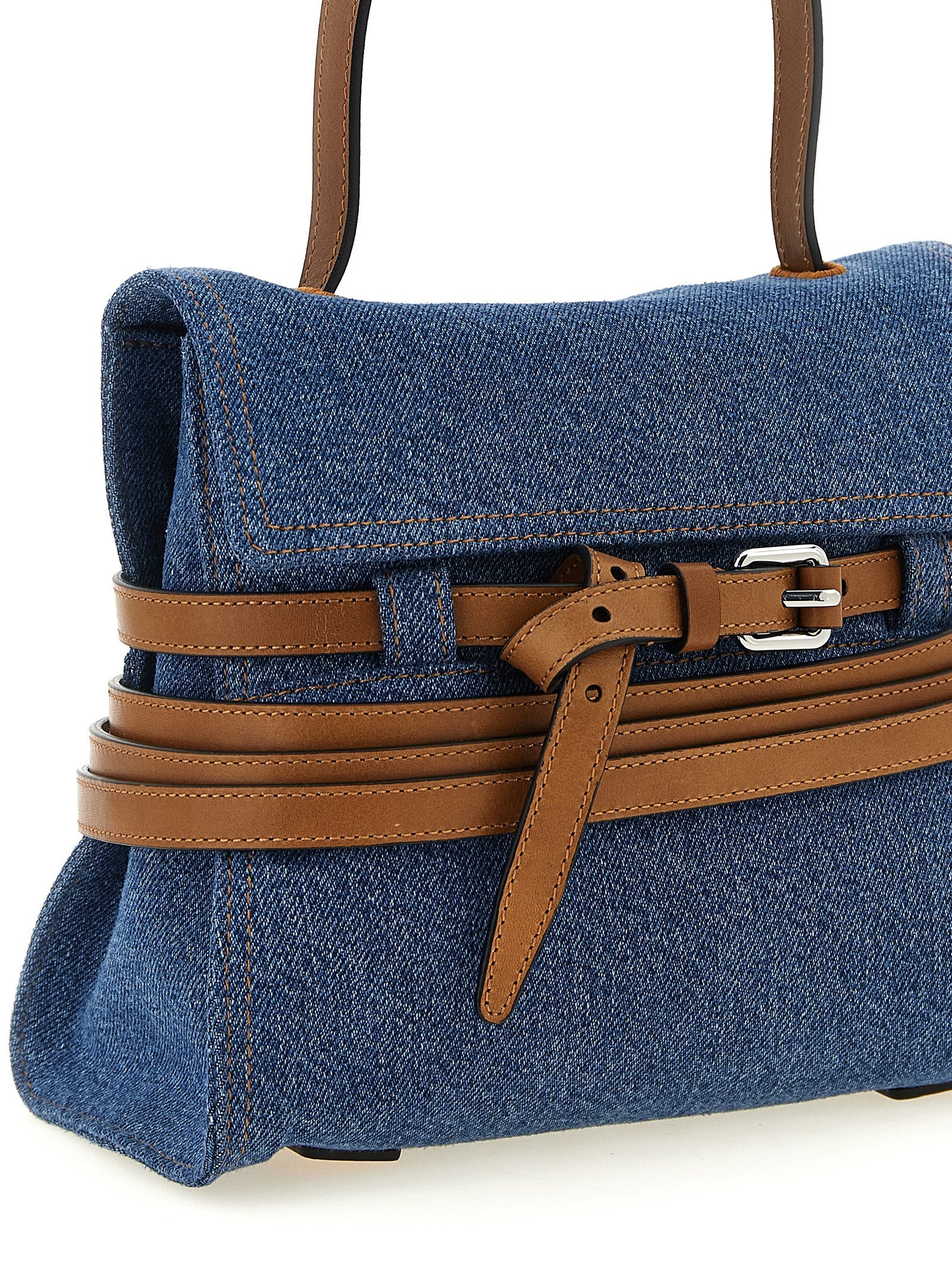 Blue Cotton Handbag