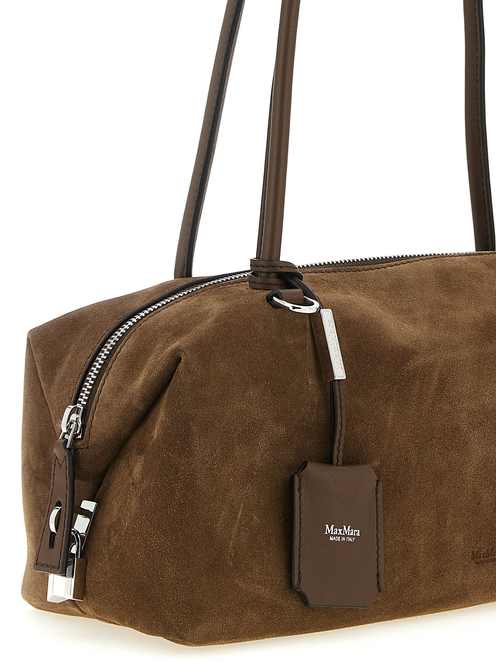 Brown Calfskin Shoulder Bag