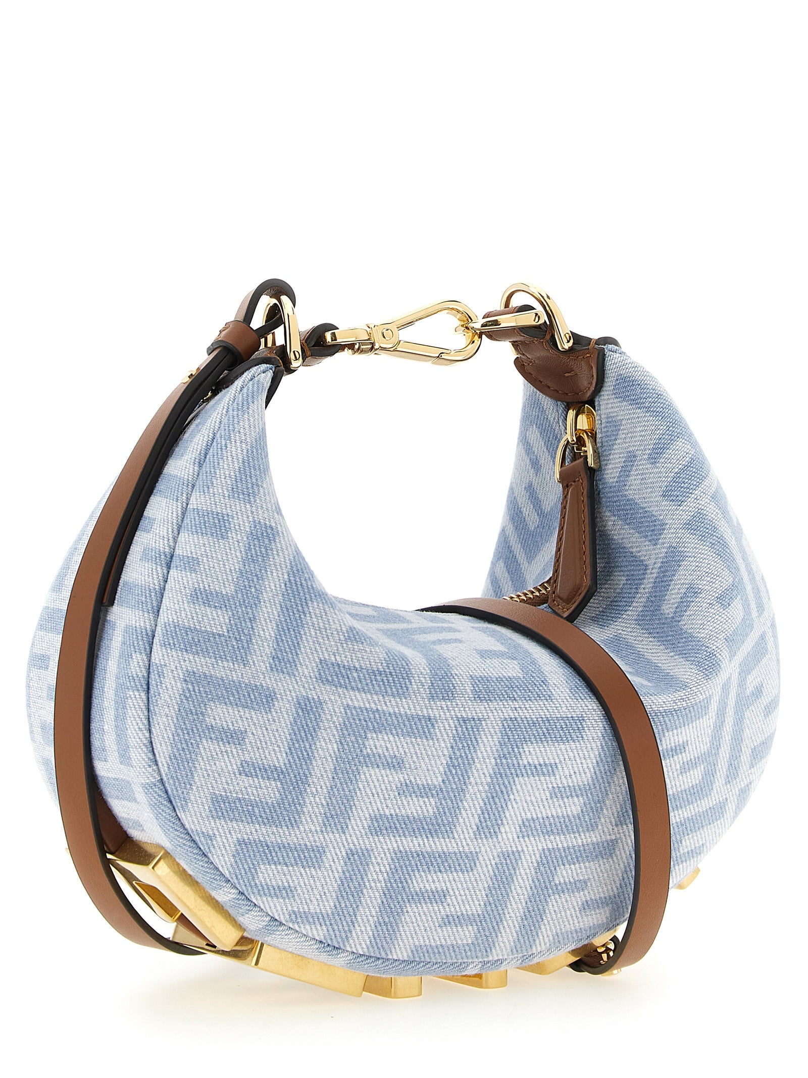 Blue Cotton Handbag