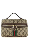 Beige Polyethylene Crossbody Bag