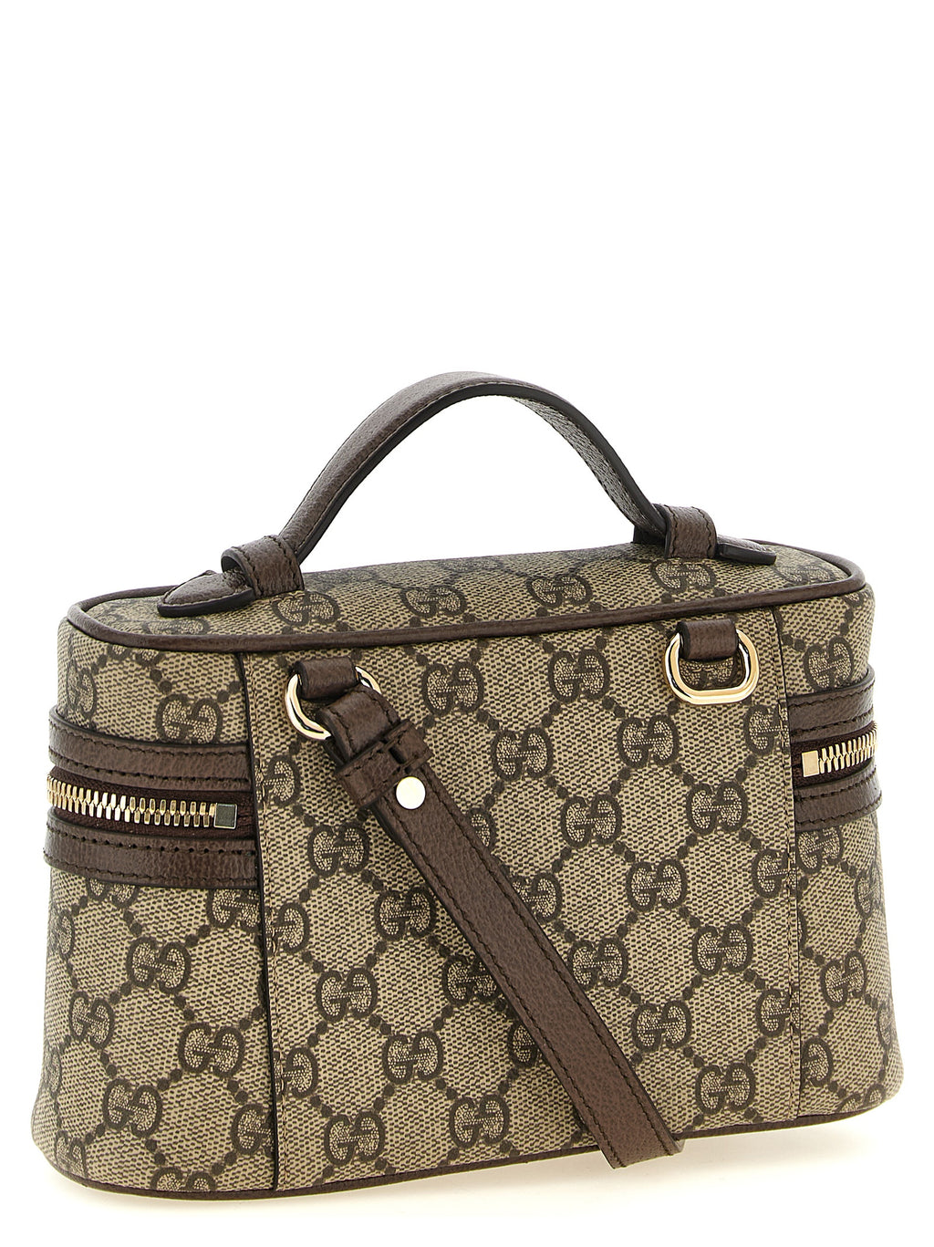 Beige Polyethylene Crossbody Bag