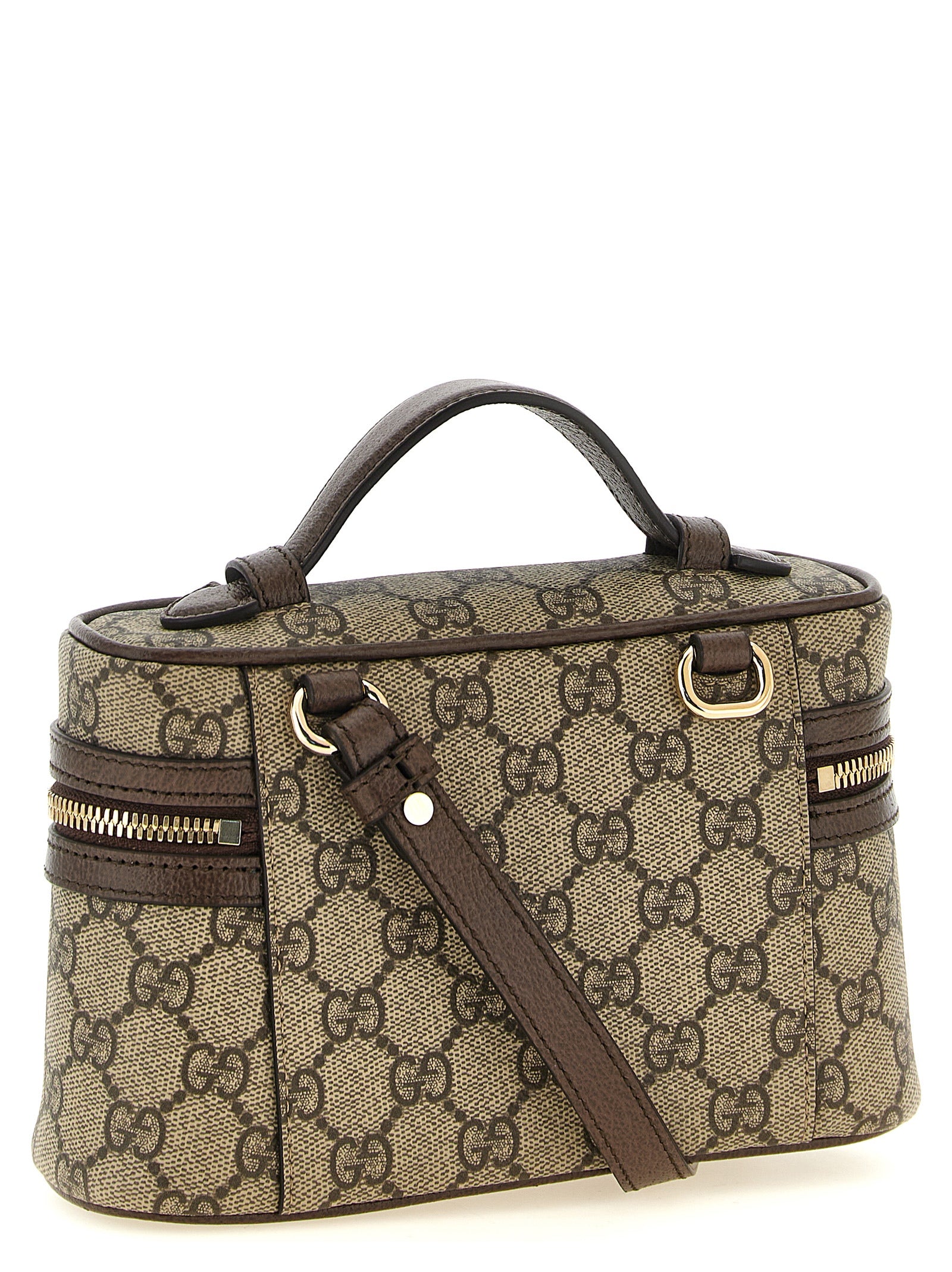 Beige Polyethylene Crossbody Bag