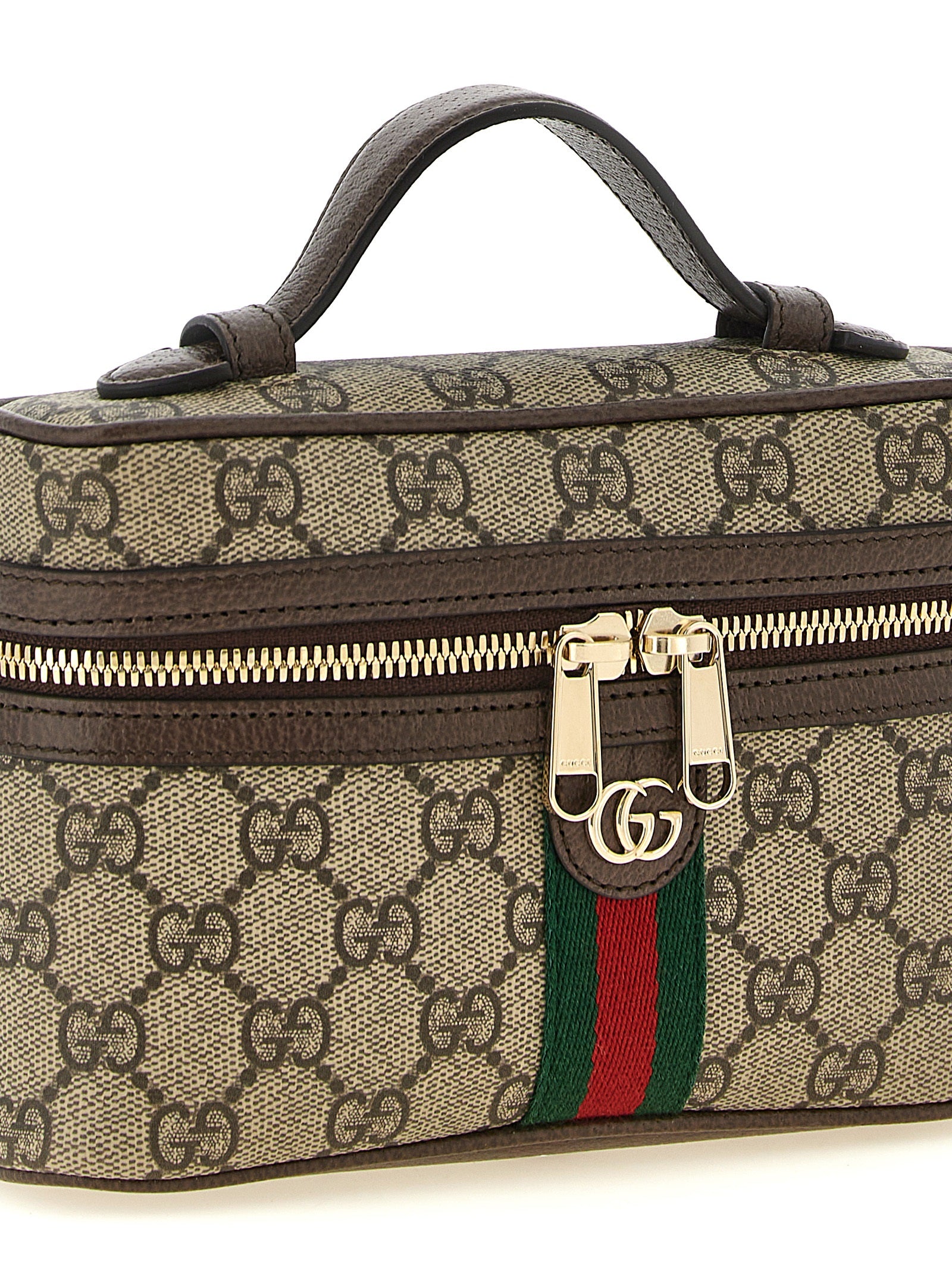 Beige Polyethylene Crossbody Bag