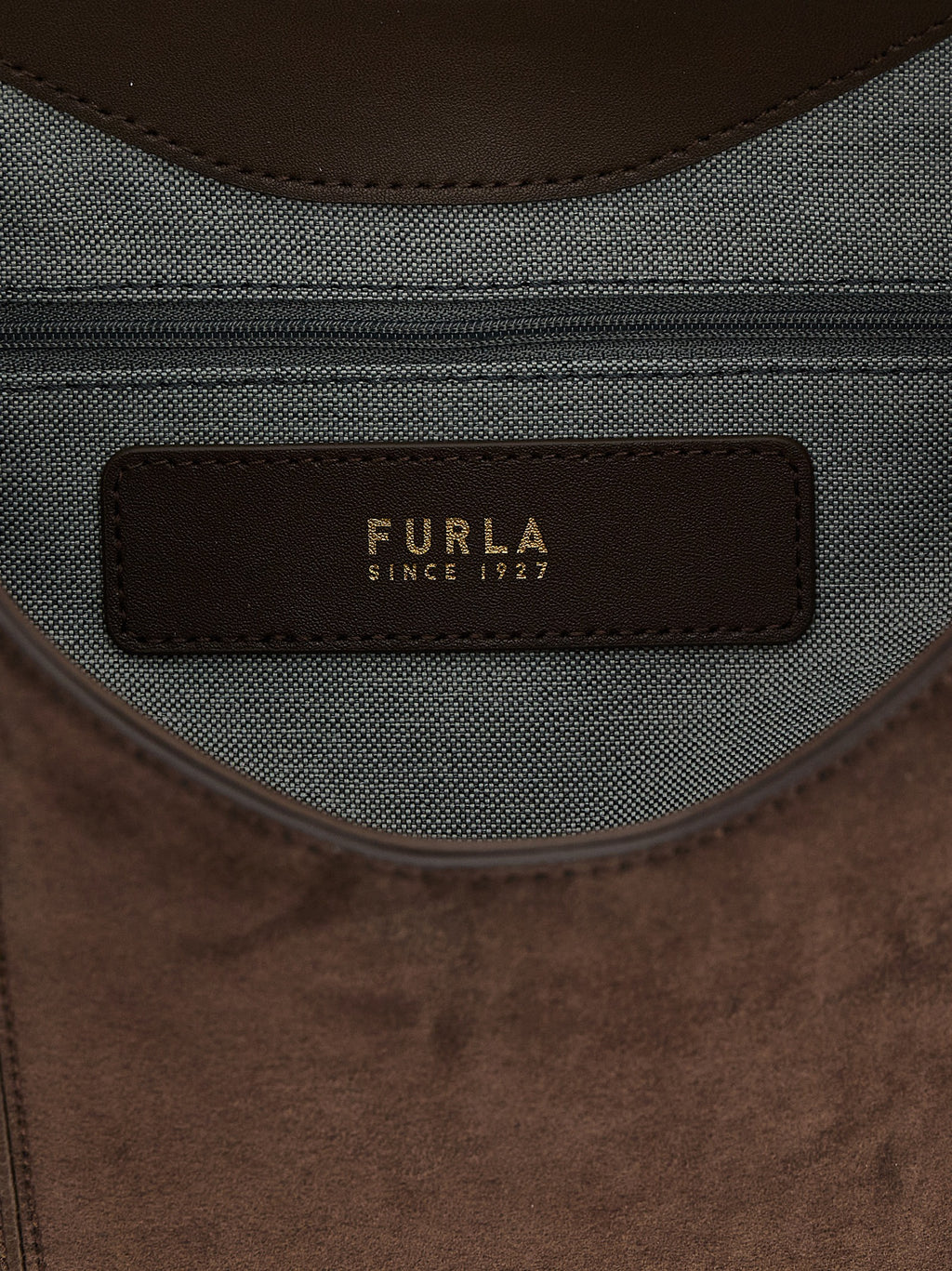 Brown Calfskin Shoulder Bag