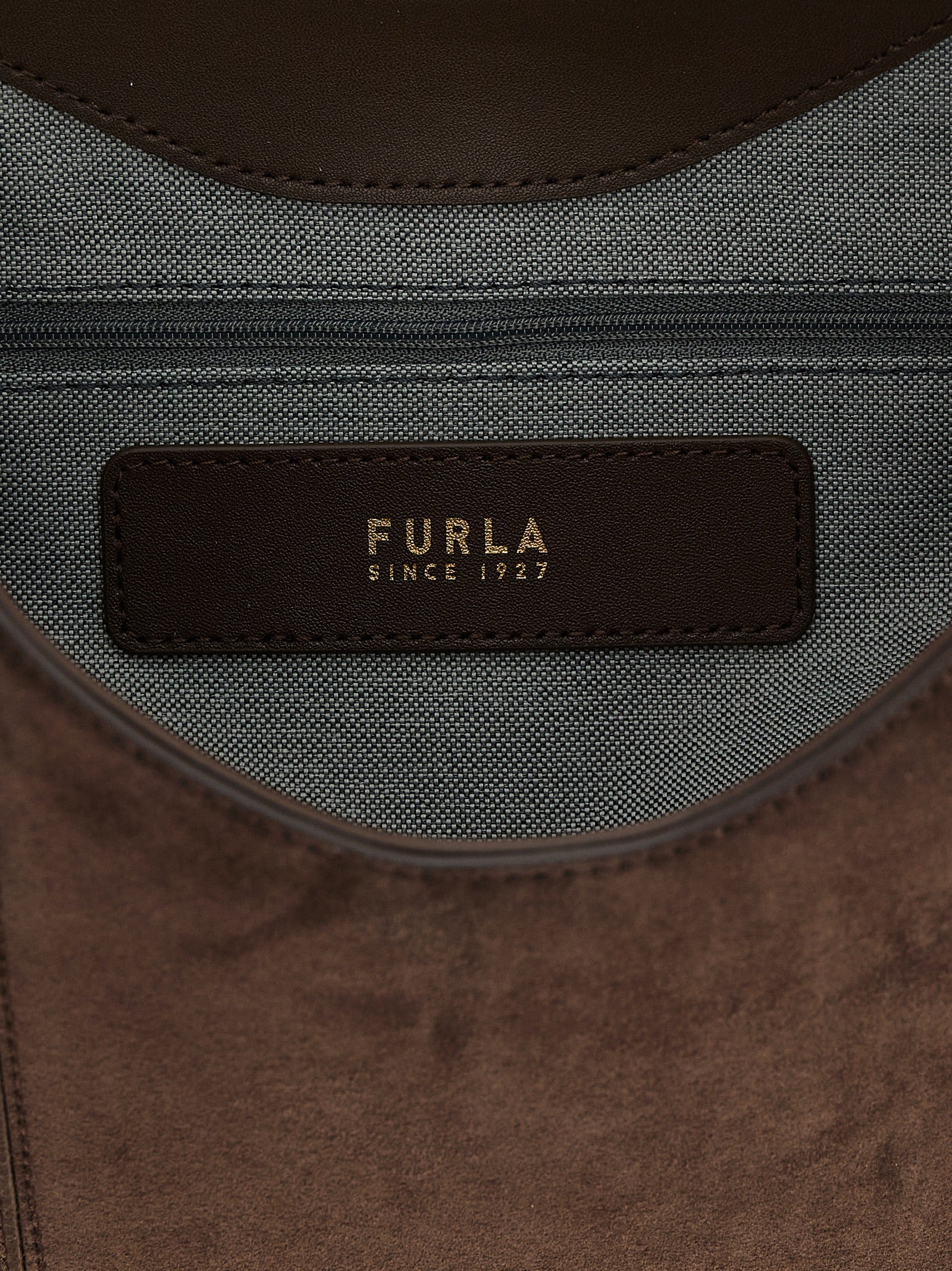 Brown Calfskin Shoulder Bag