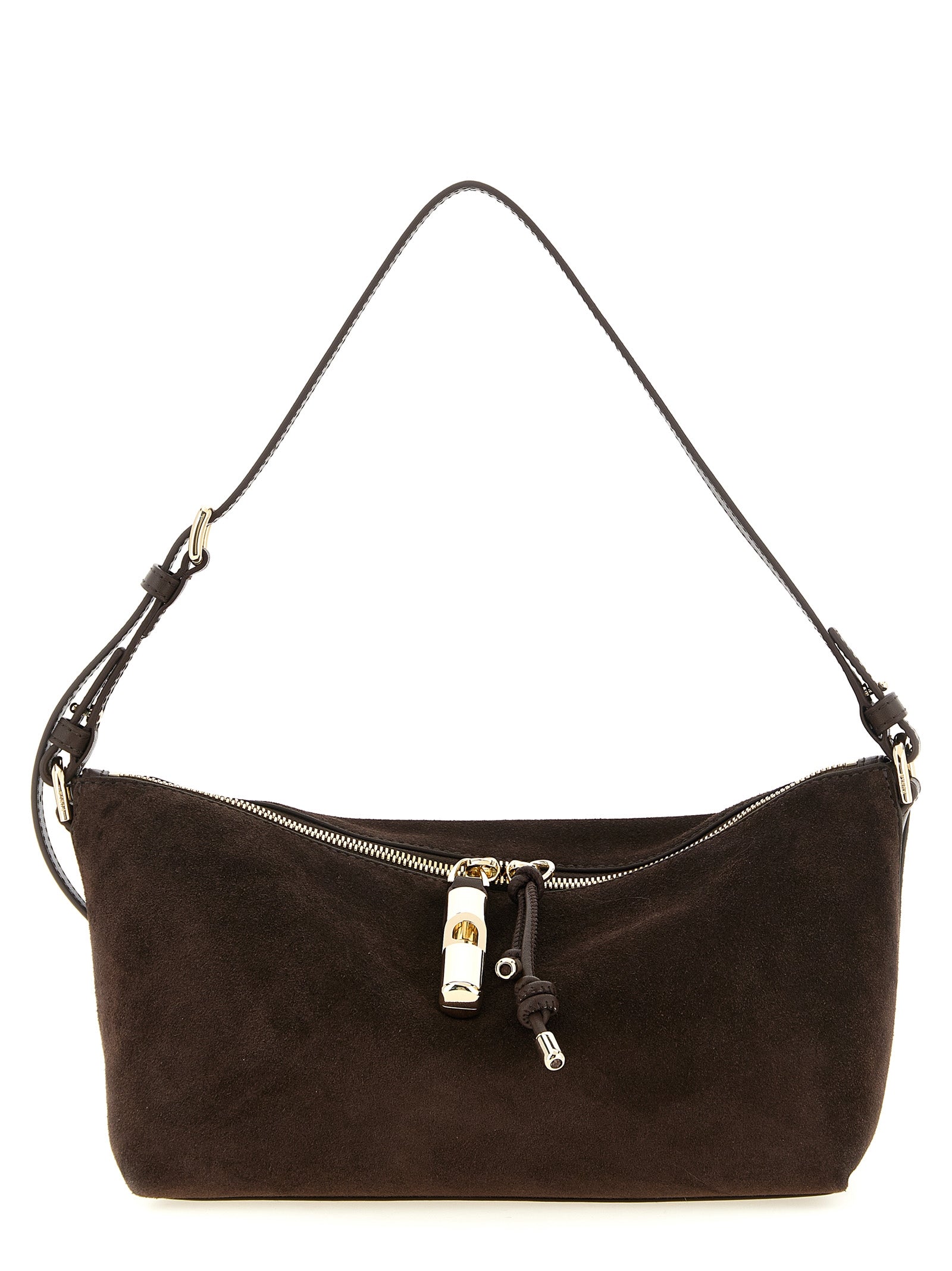 Brown Calfskin Shoulder Bag