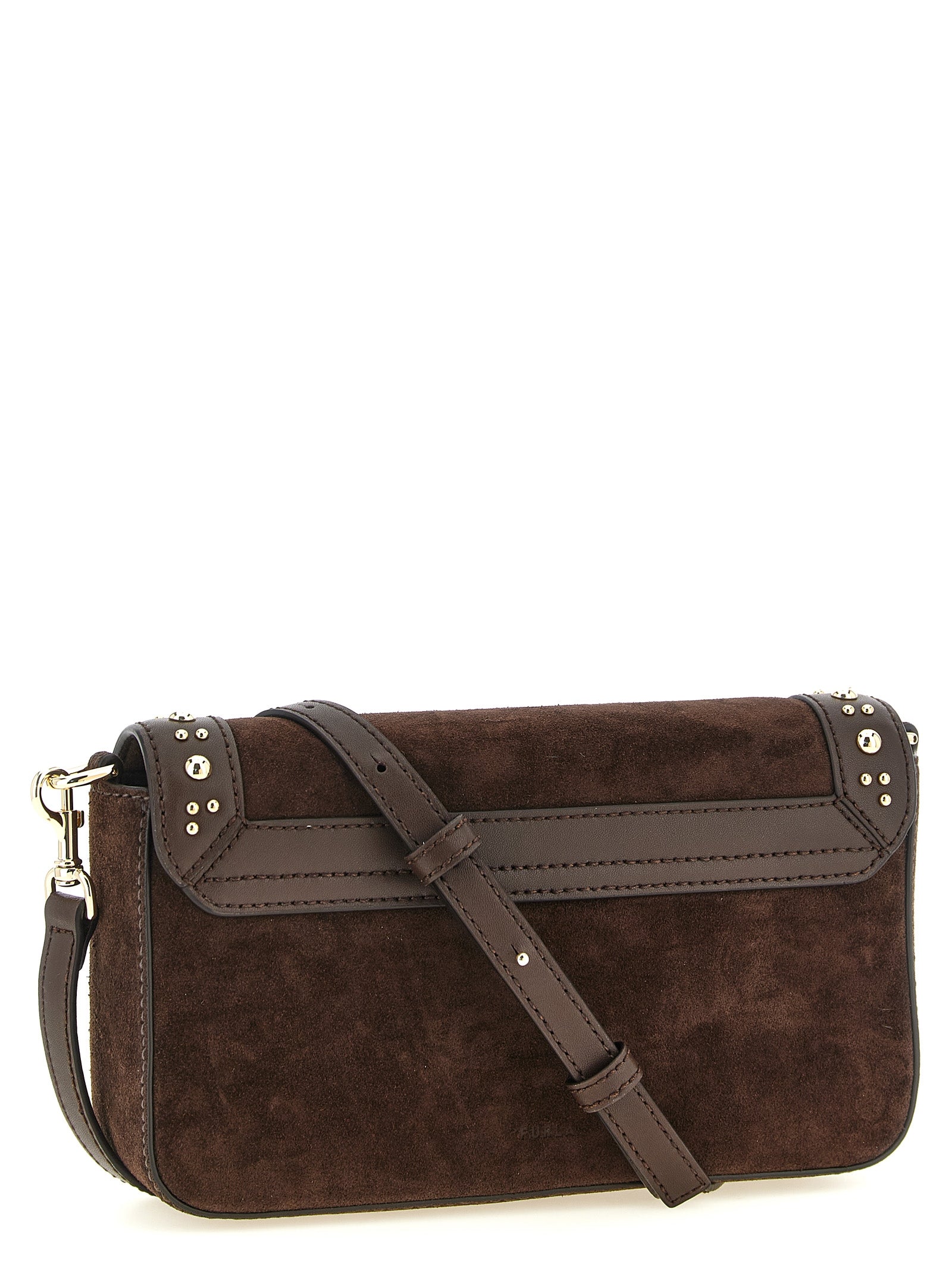 Brown Calfskin Crossbody Bag