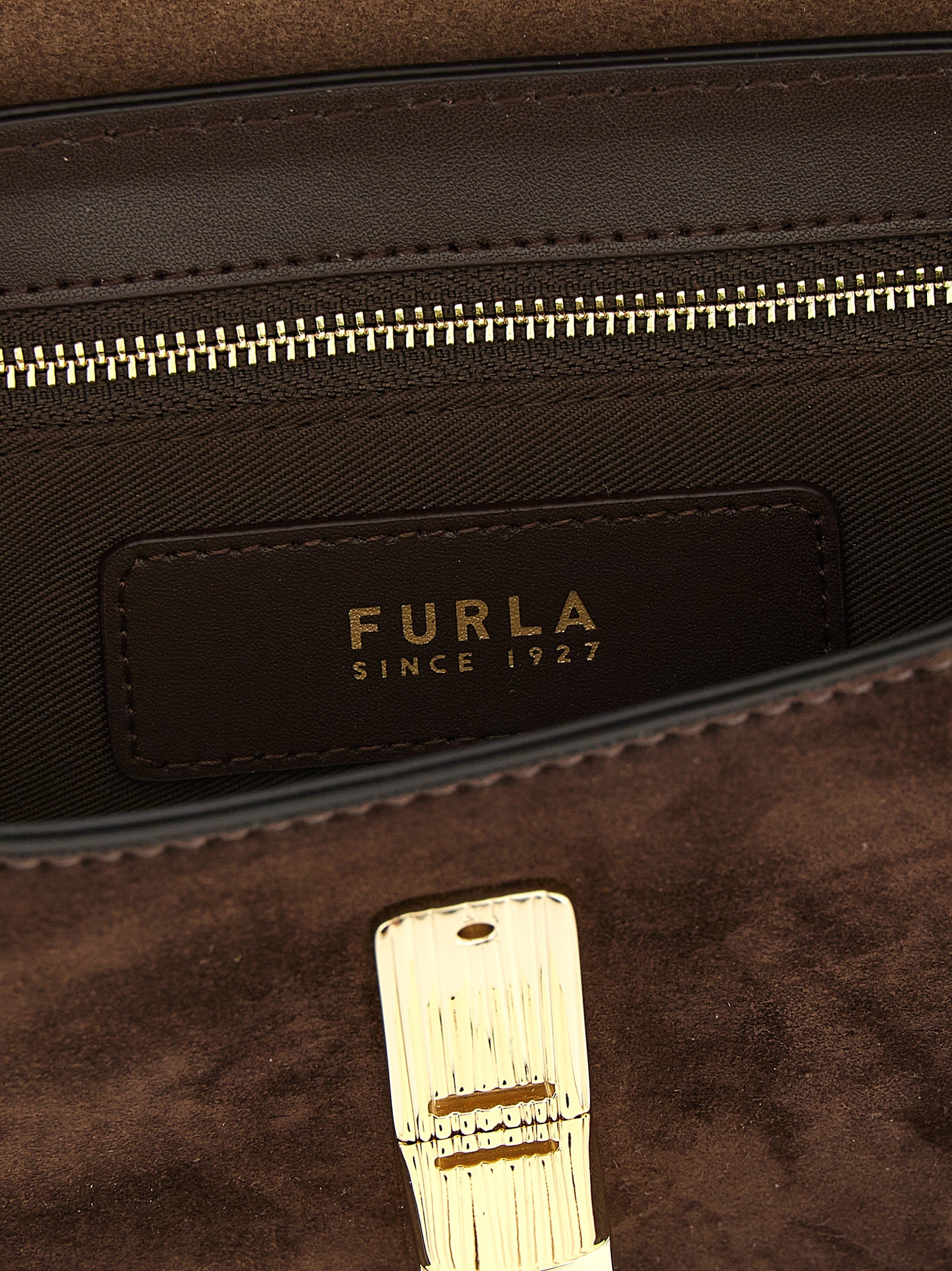 Brown Calfskin Crossbody Bag