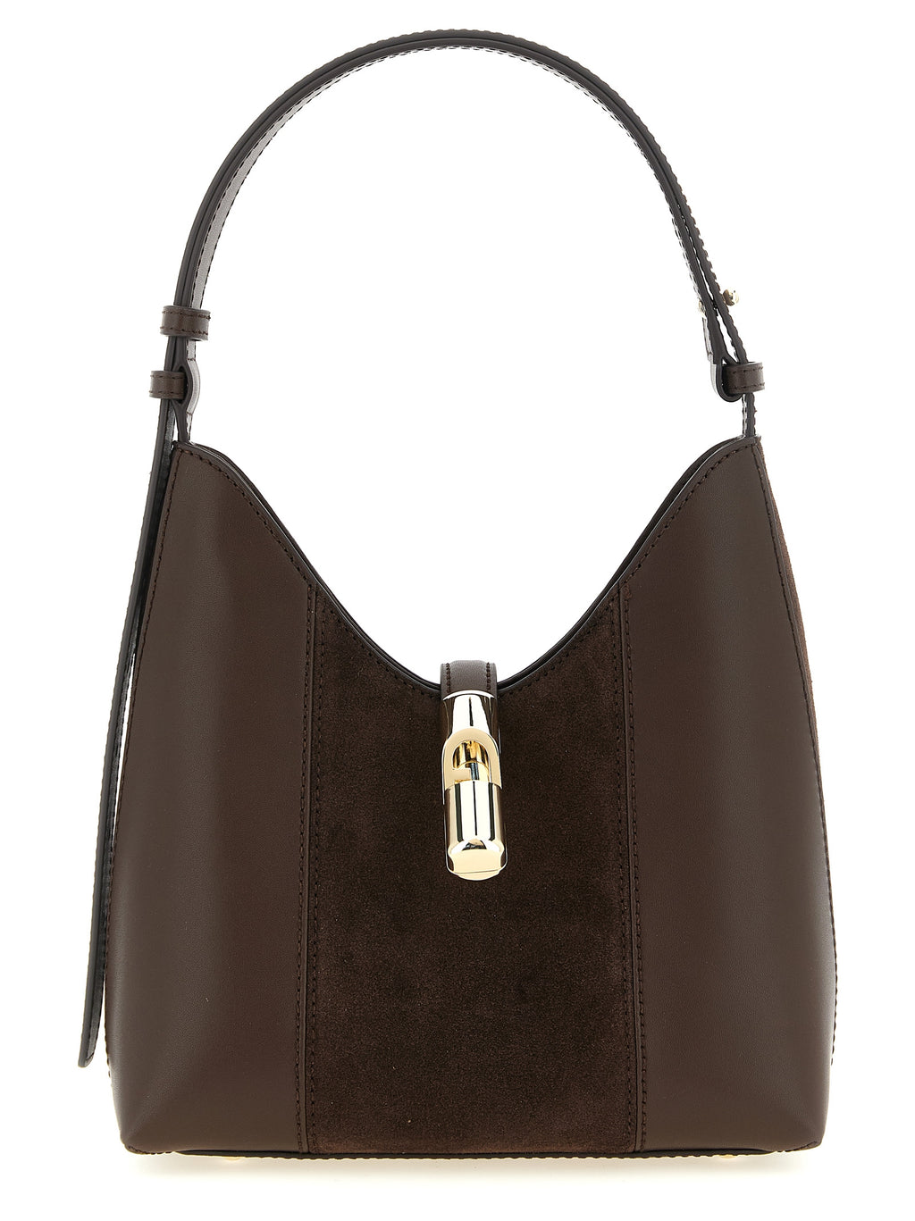 Brown Calfskin Shoulder Bag