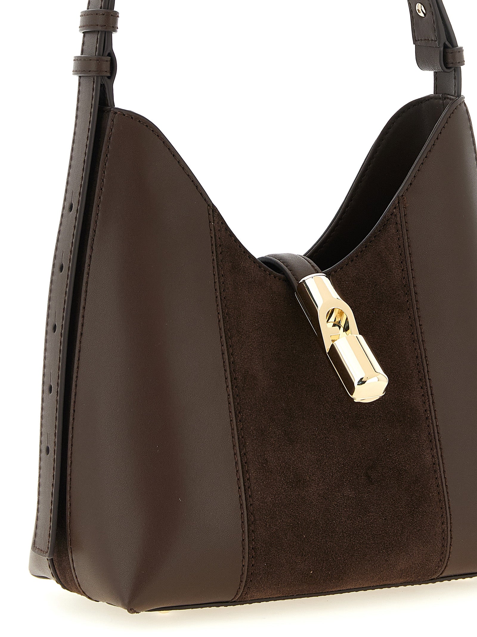 Brown Calfskin Shoulder Bag