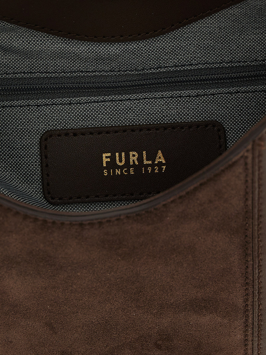 Brown Calfskin Shoulder Bag