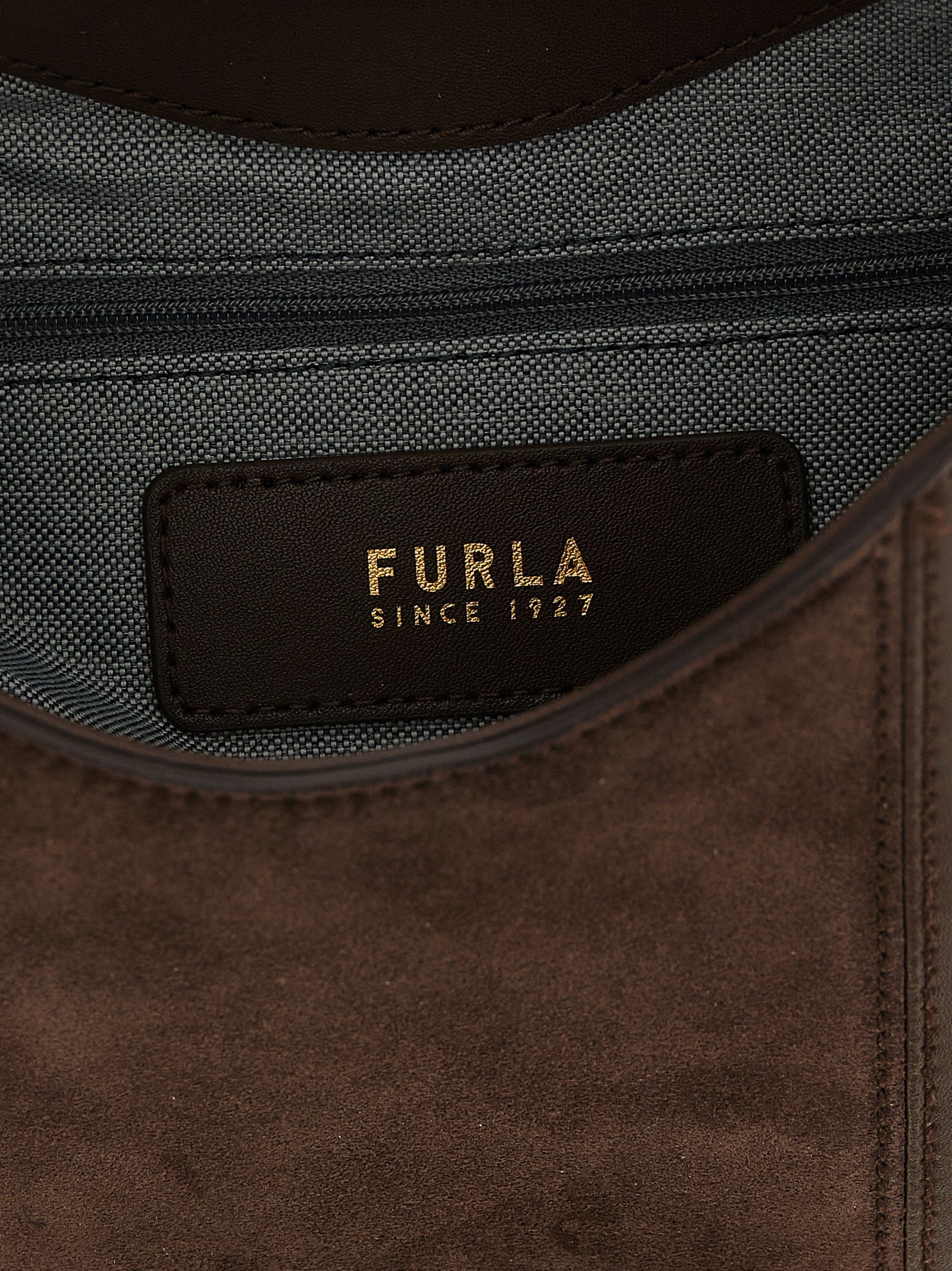 Brown Calfskin Shoulder Bag
