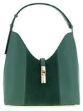 Bicolor Calfskin Shoulder Bag