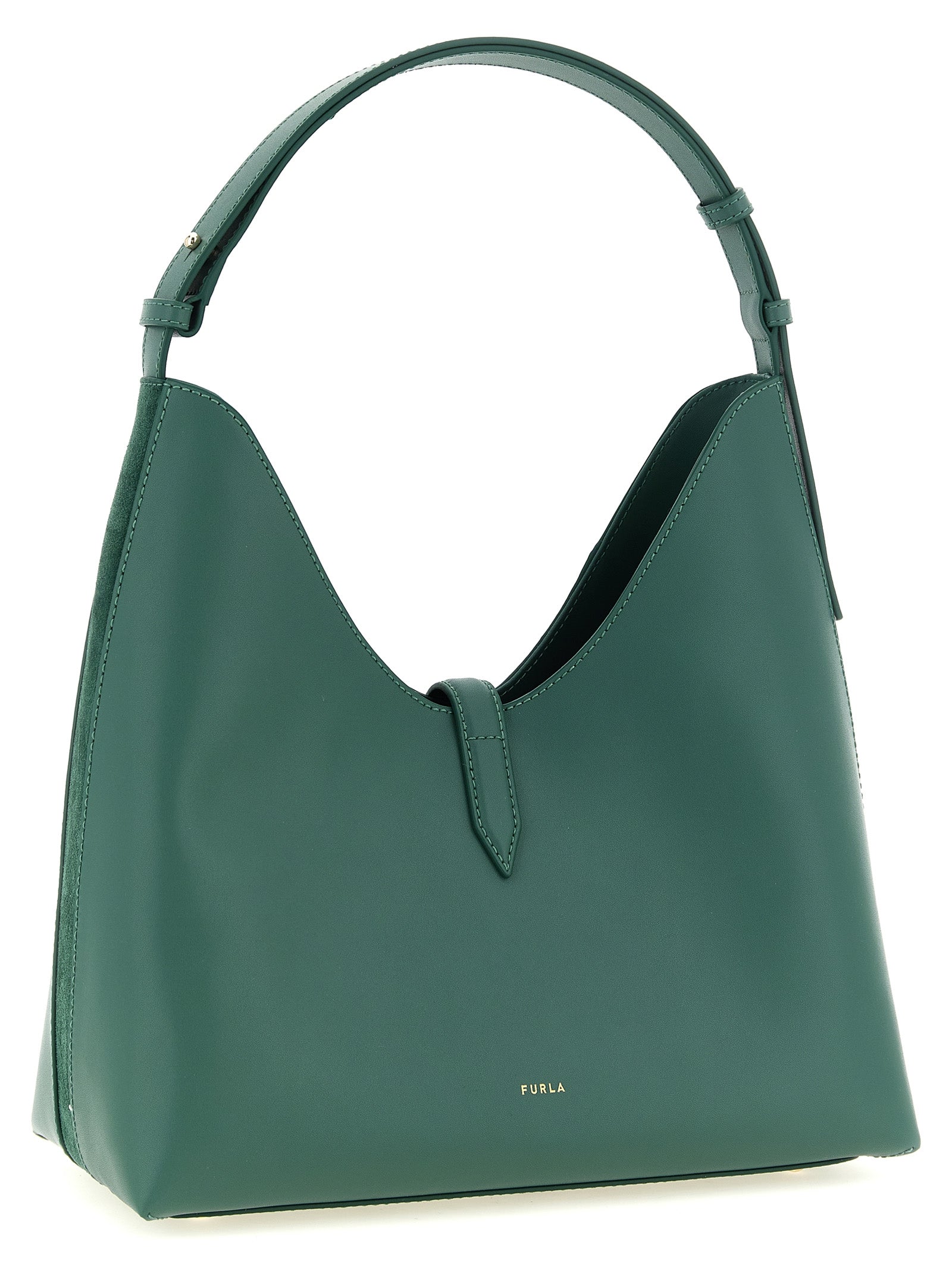 Bicolor Calfskin Shoulder Bag