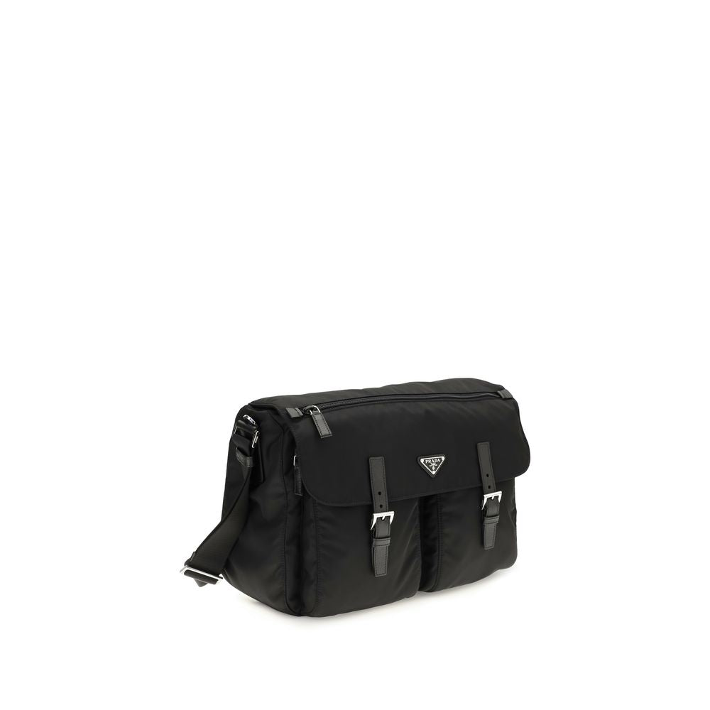 Black Polyamide Shoulder Bag