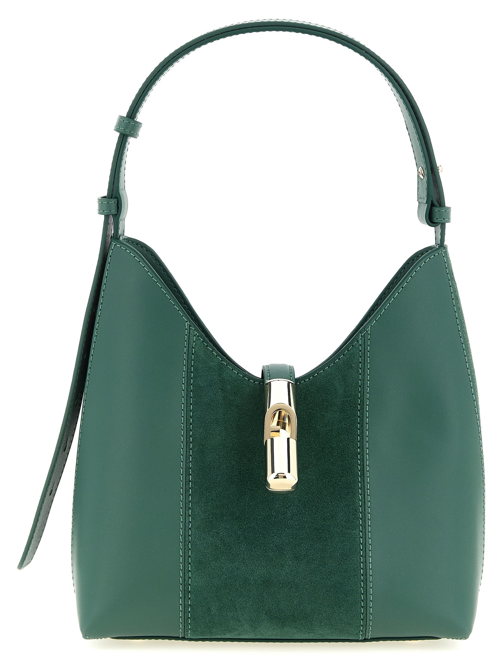 Bicolor Calfskin Shoulder Bag