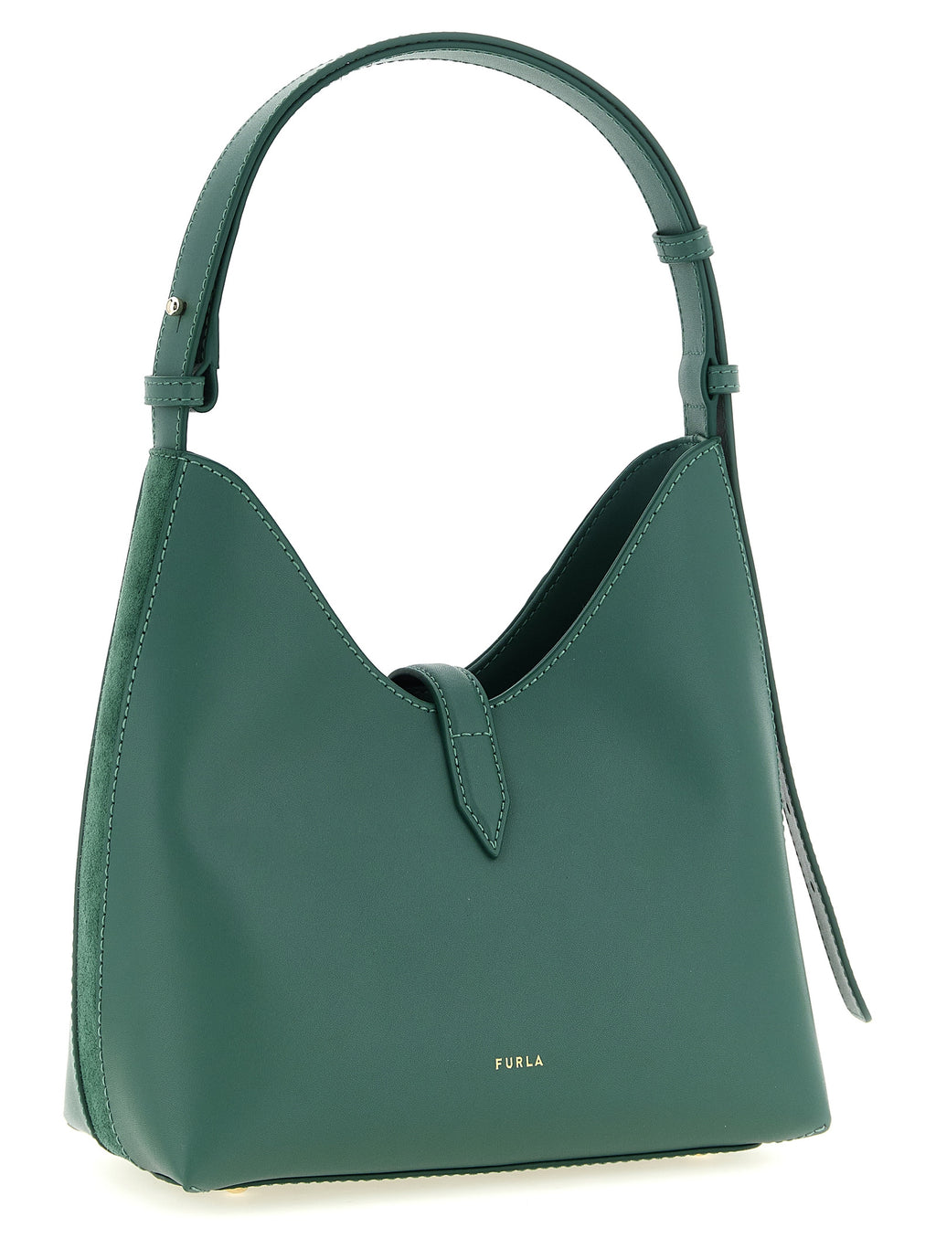Bicolor Calfskin Shoulder Bag