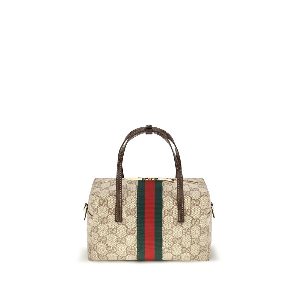 Beige Fabric Handbag