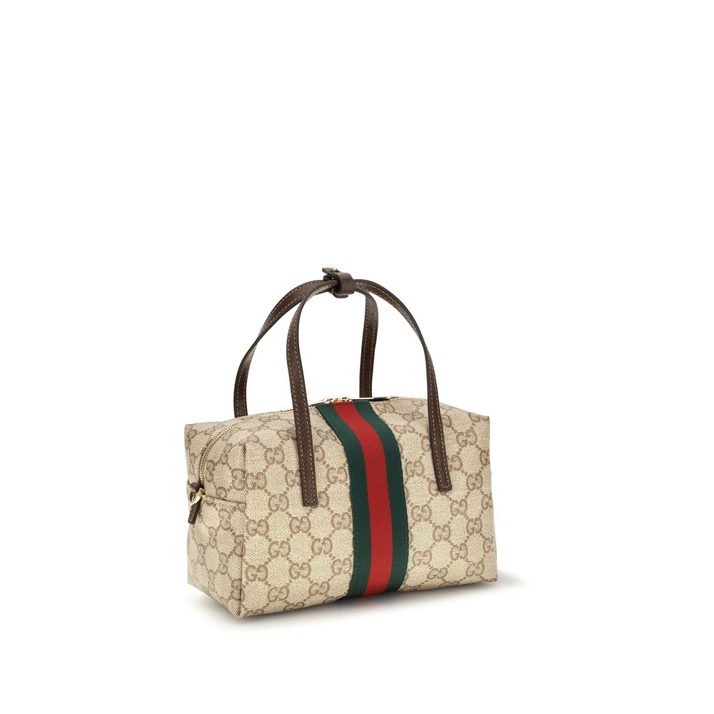 Beige Fabric Handbag