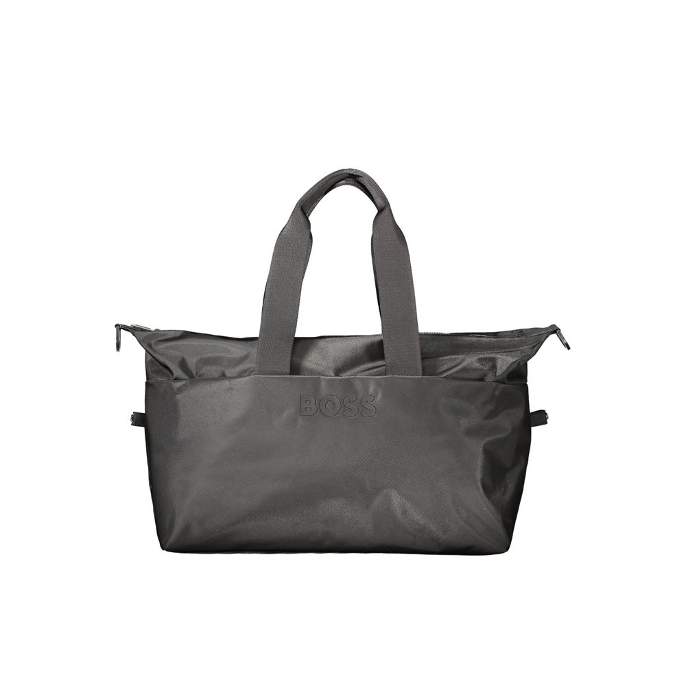 Black Polyurethane Men's Bag