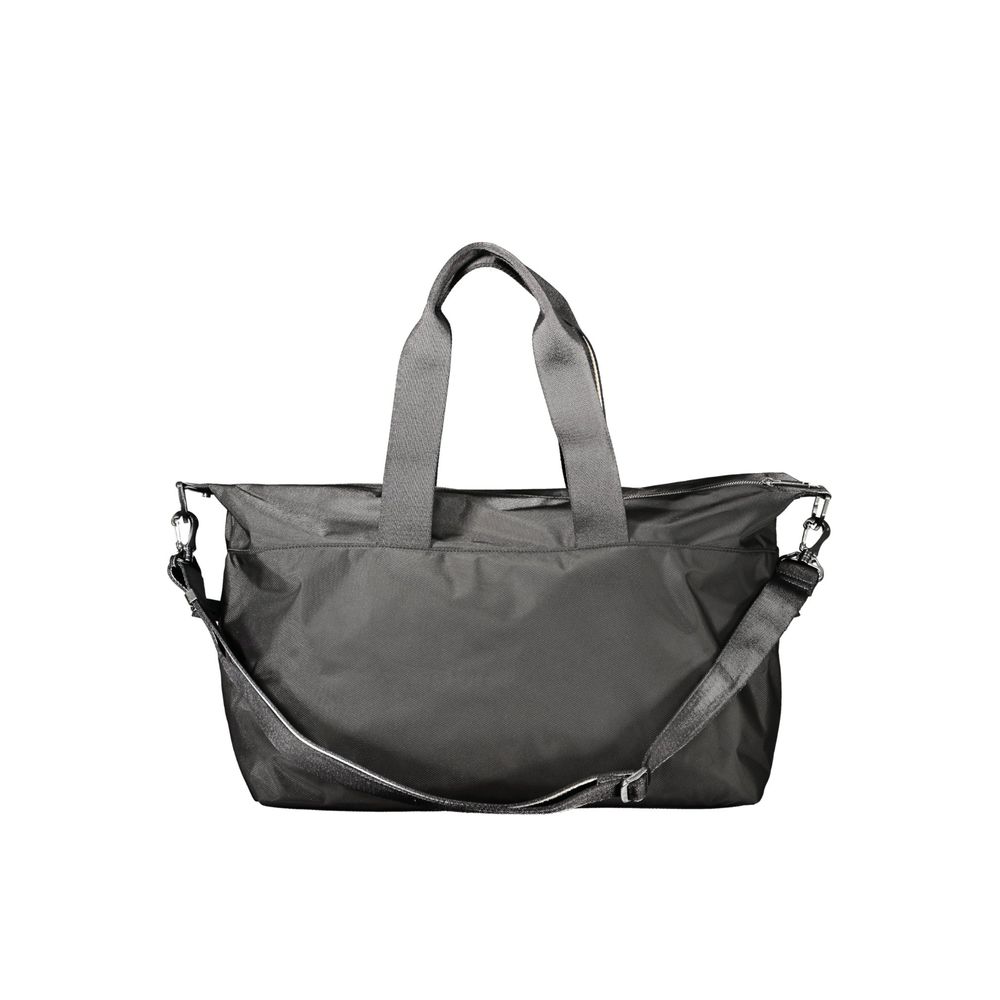 Black Polyurethane Men's Bag