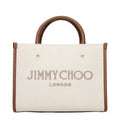 Beige Fabric Handbag