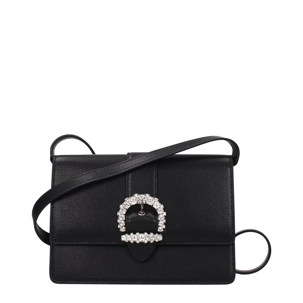 Black Leather Crossbody Bag