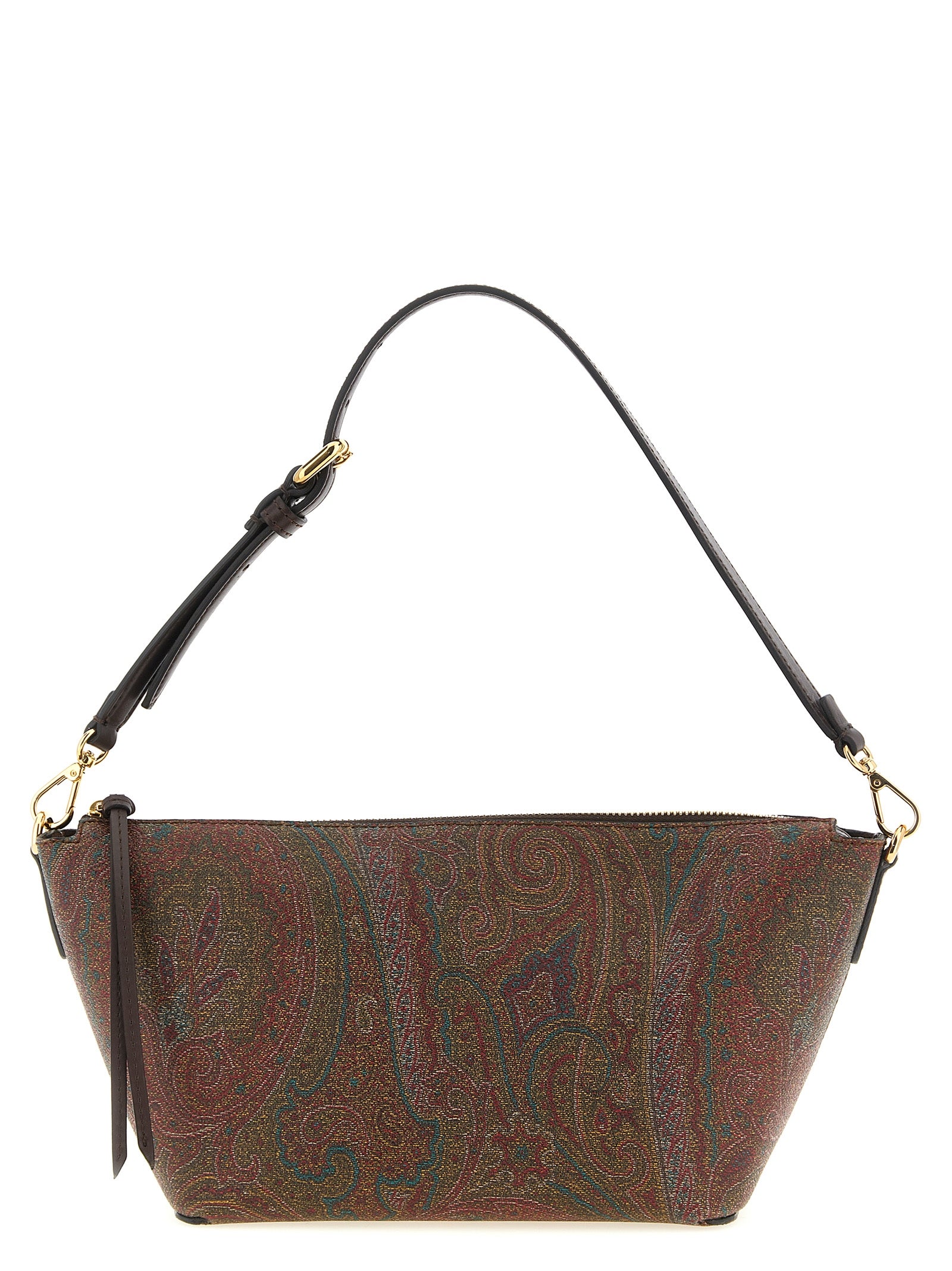 Brown Cotton Crossbody Bag