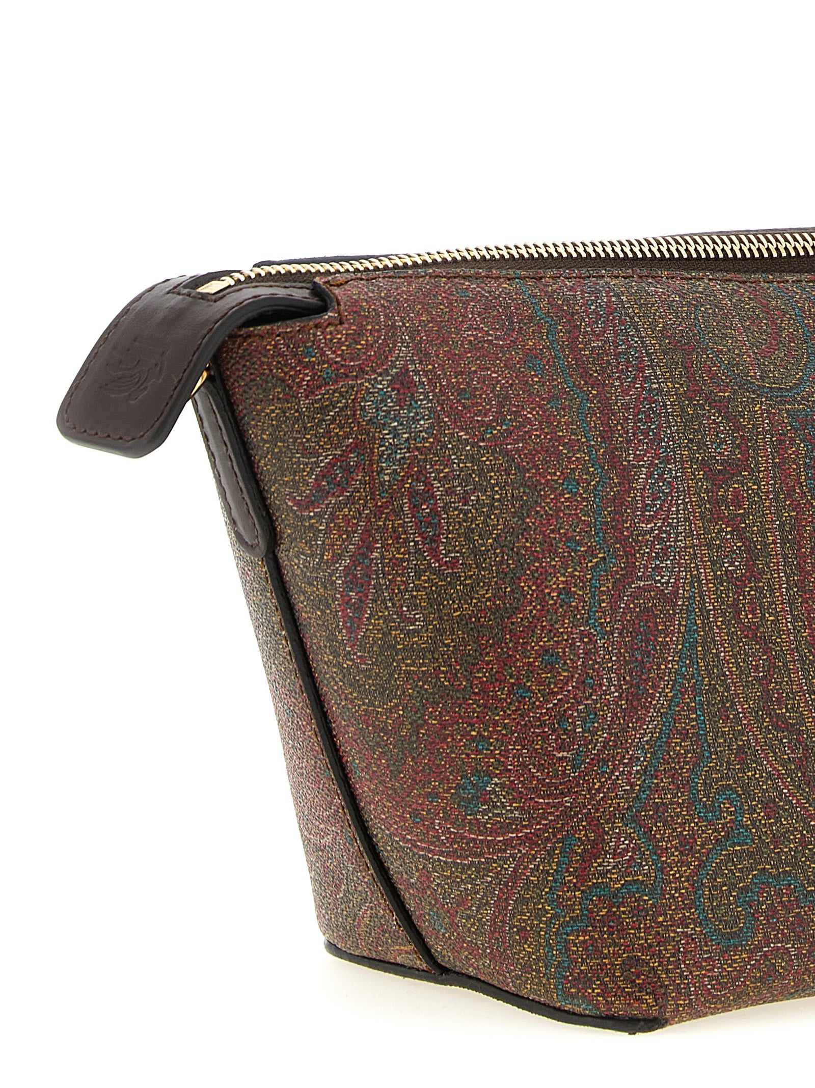 Brown Cotton Crossbody Bag