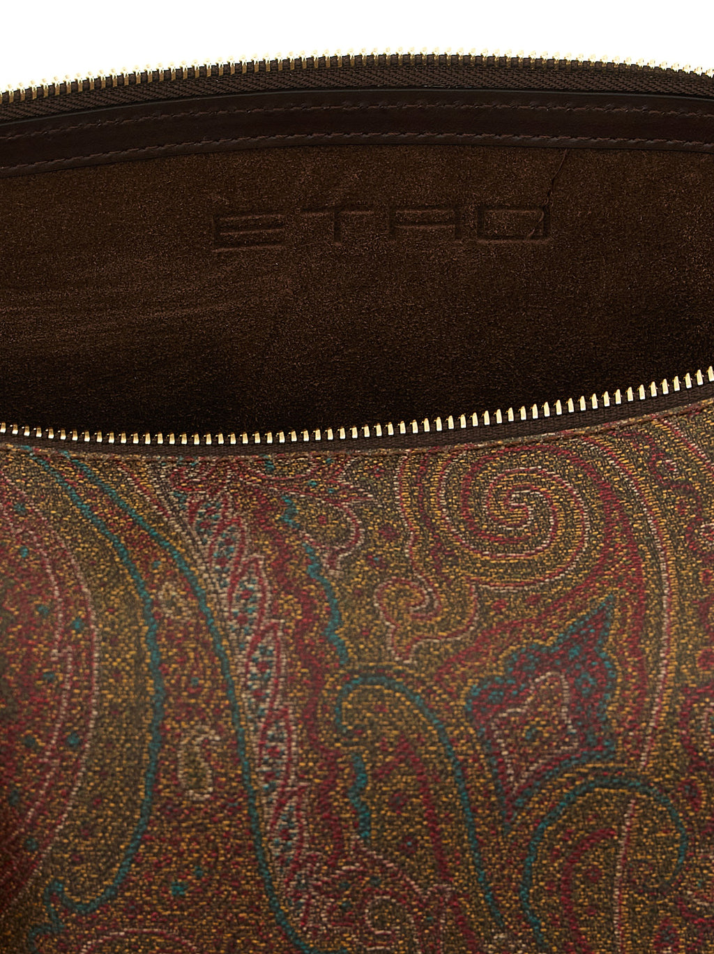 Brown Cotton Crossbody Bag