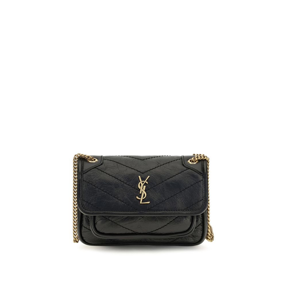 Black Calf Leather Bos Taurus Shoulder Bag