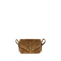 Brown Suede Leather Shoulder Bag