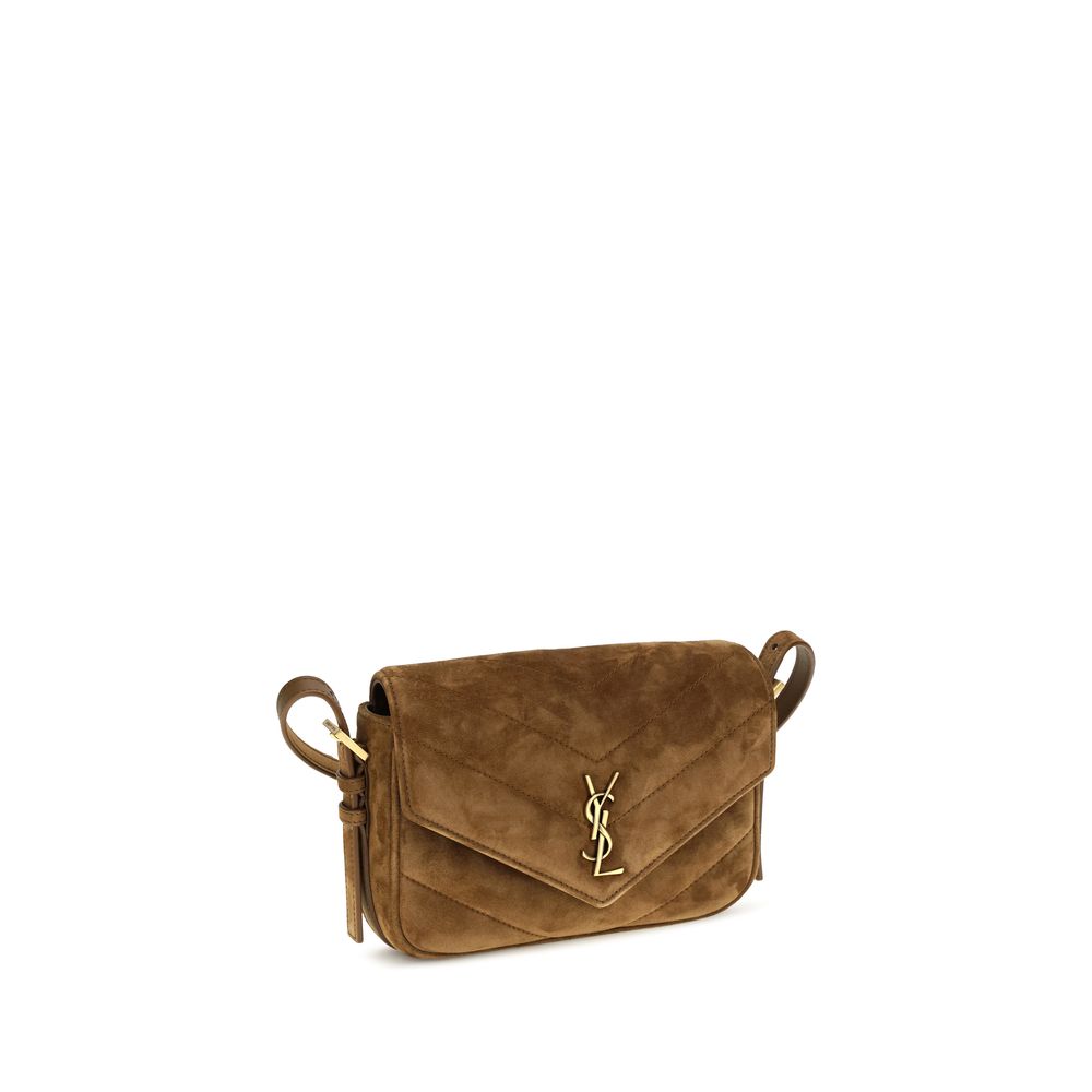 Brown Suede Leather Shoulder Bag