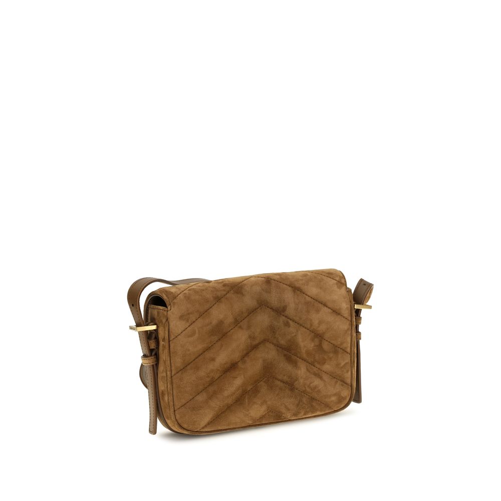 Brown Suede Leather Shoulder Bag