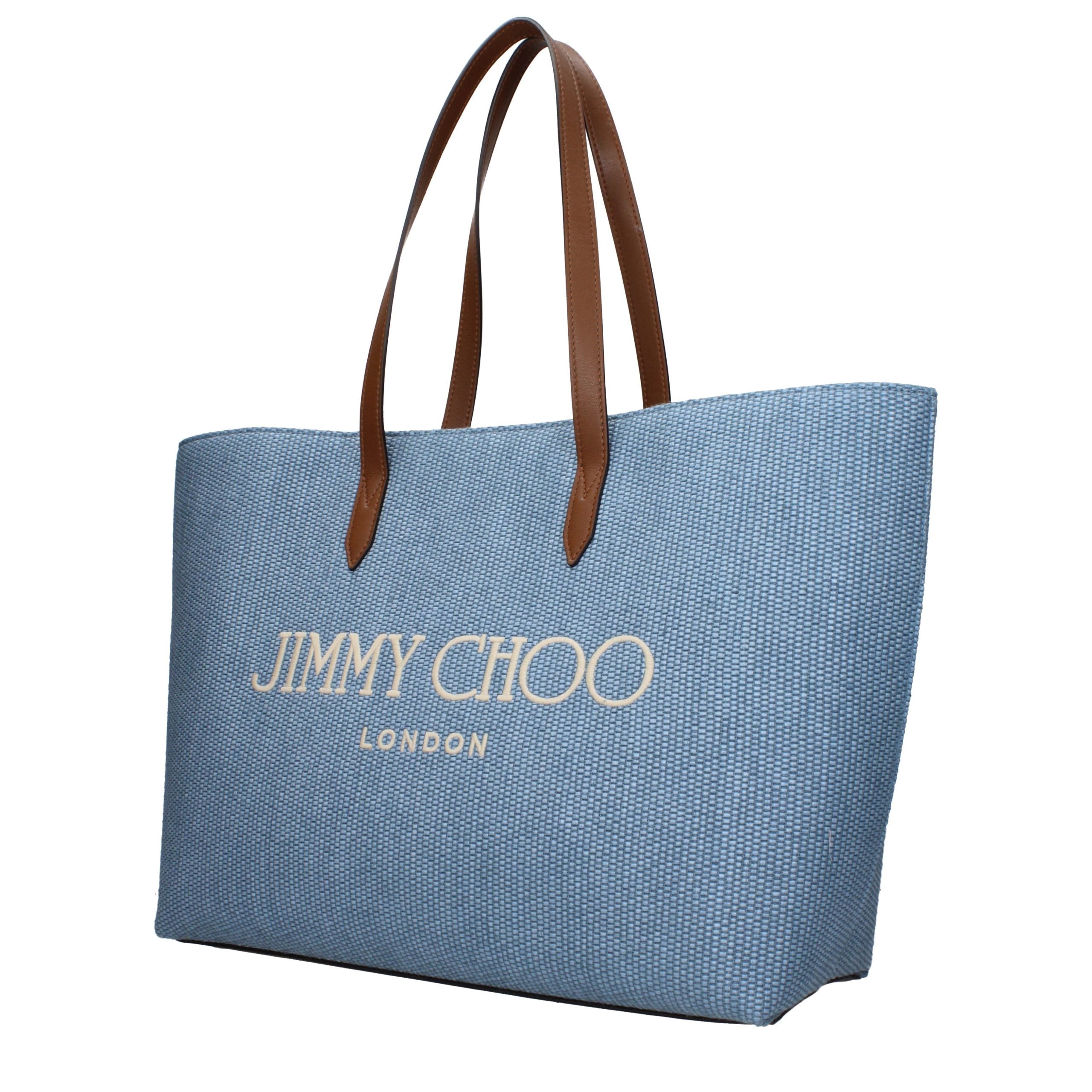 Light Blue Fabric Shoulder Bag