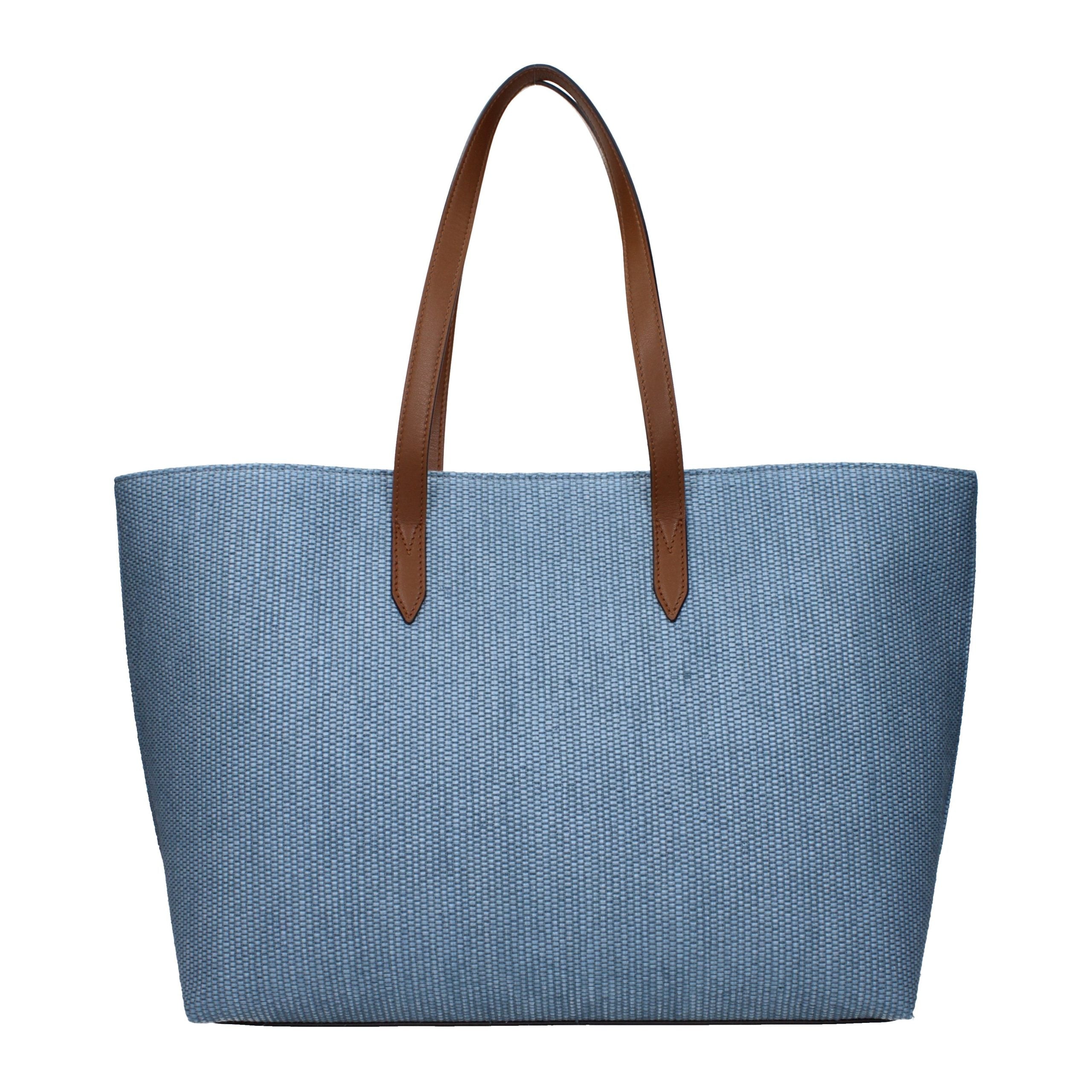 Light Blue Fabric Shoulder Bag