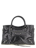 Silver Lamb Leather Handbag