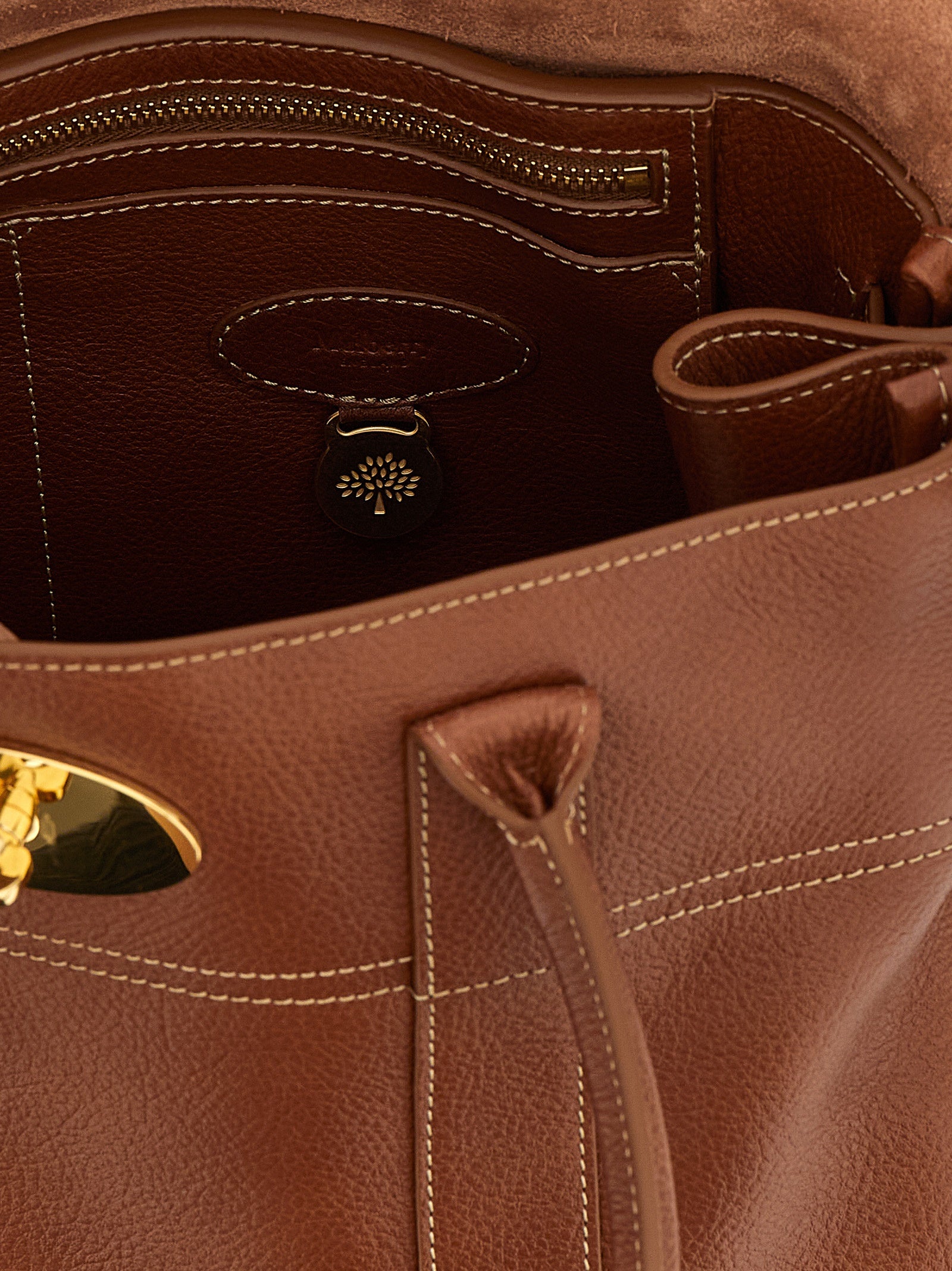 Brown Calfskin Shoulder Bag