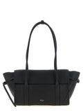 Black Calfskin Shoulder Bag