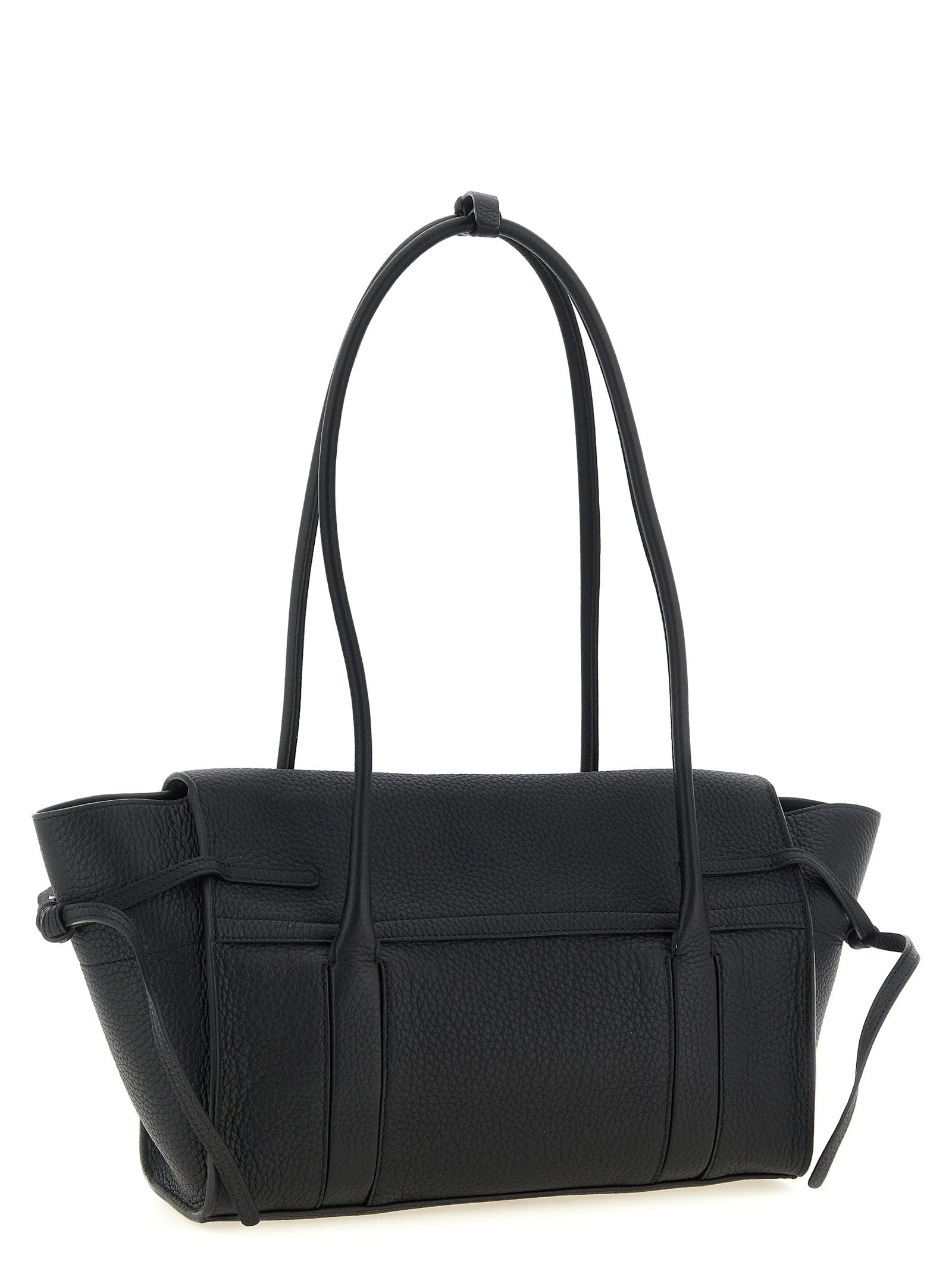 Black Calfskin Shoulder Bag
